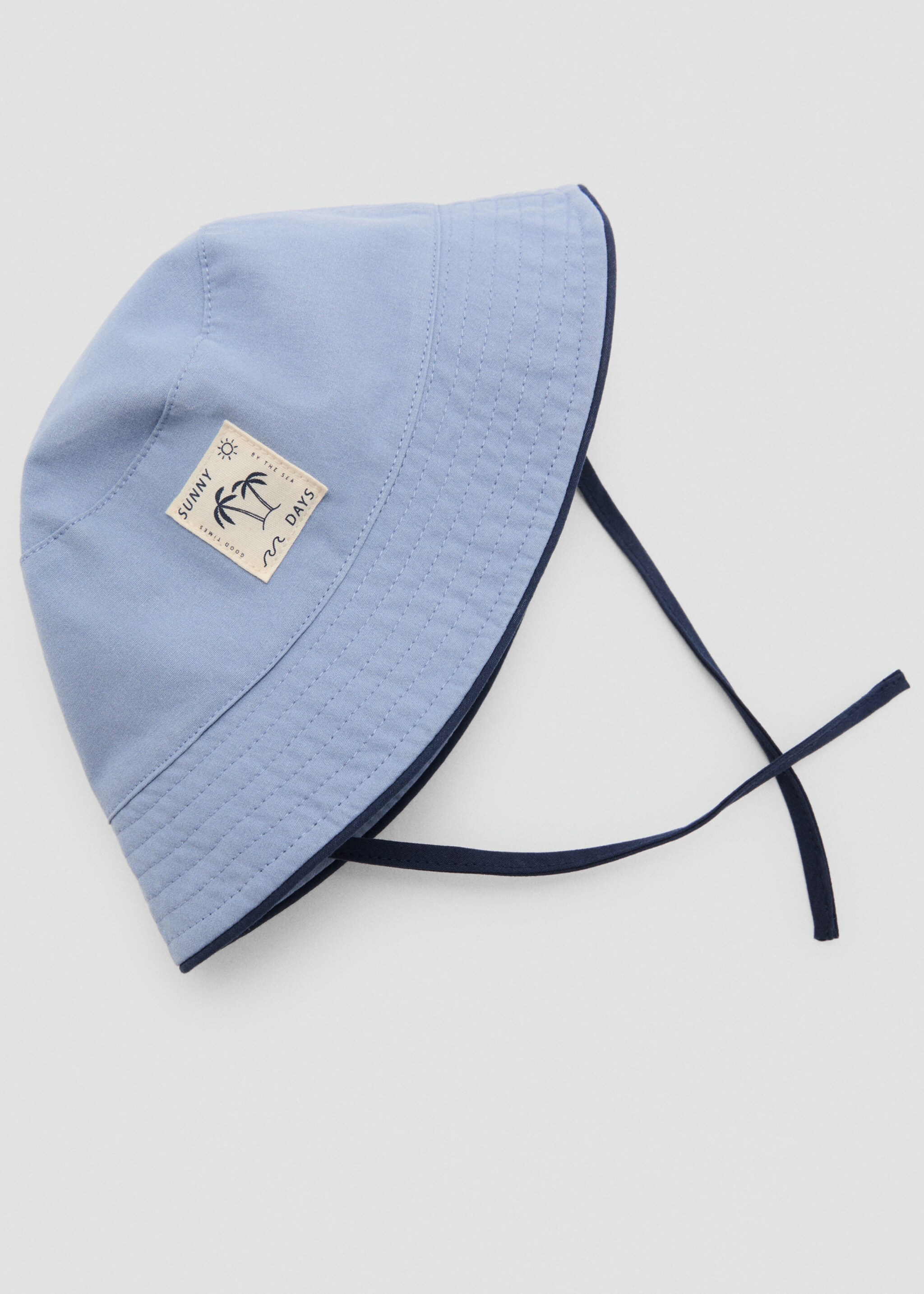 Cotton bucket hat - Details of the article 1, Blue. Ref: 87095971-00.
