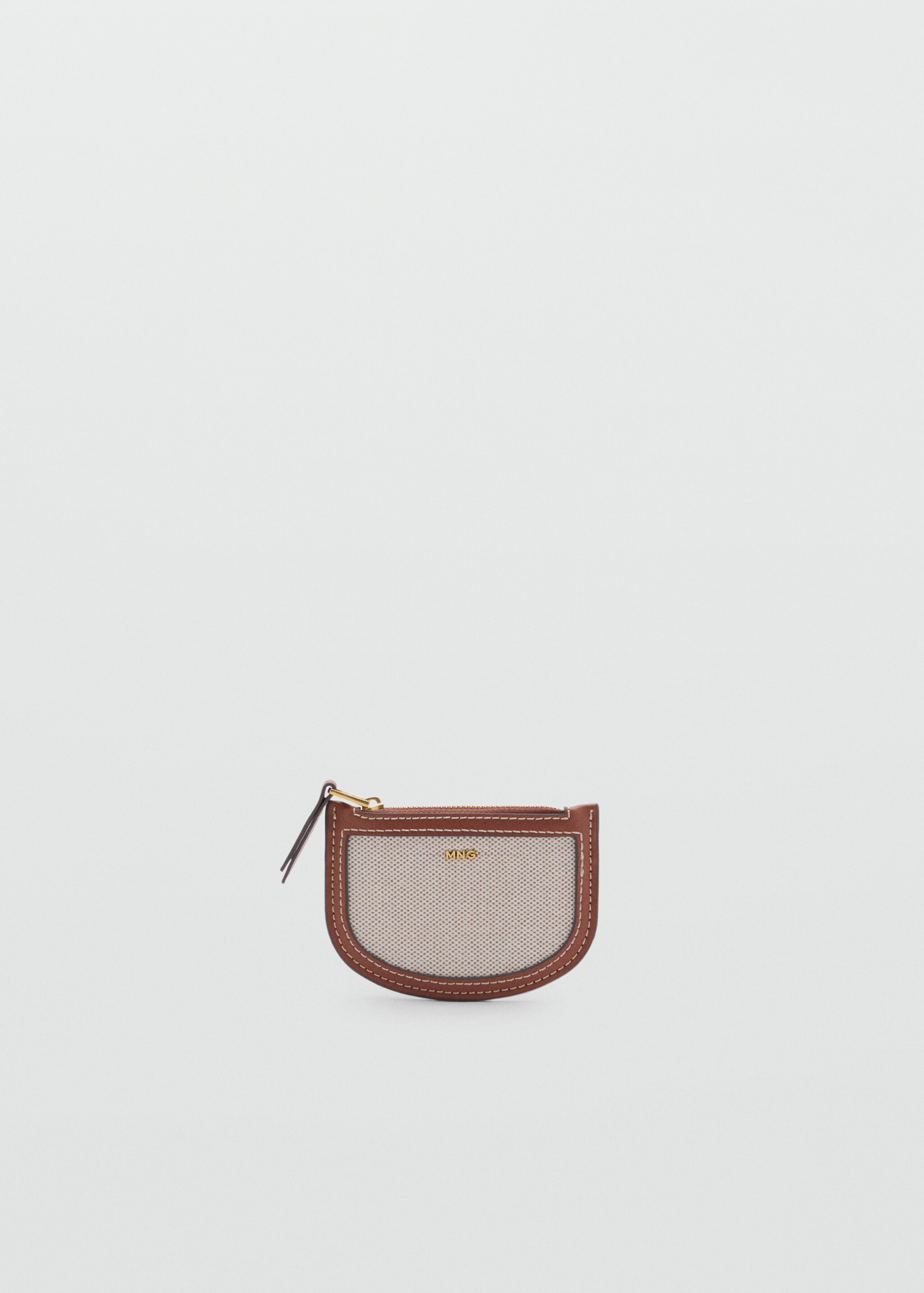 Mini oval canvas card holder - Article without model, Leather. Ref: 87095976-00.