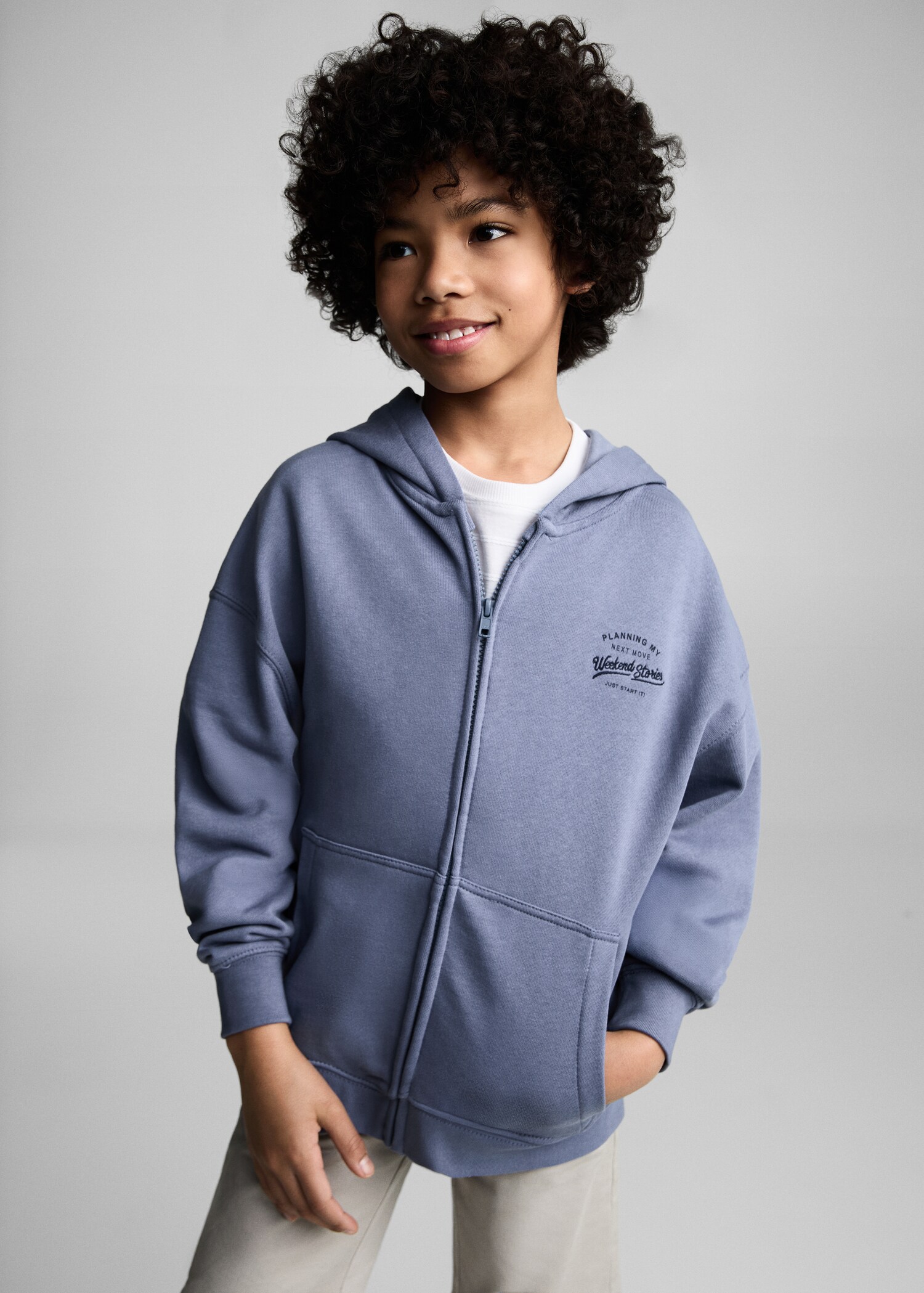 Sweatshirt with open hood - Medium plane