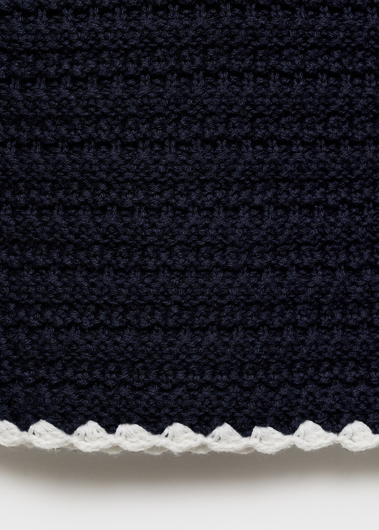 Contrast ribbed knit dress - Details of the article 0