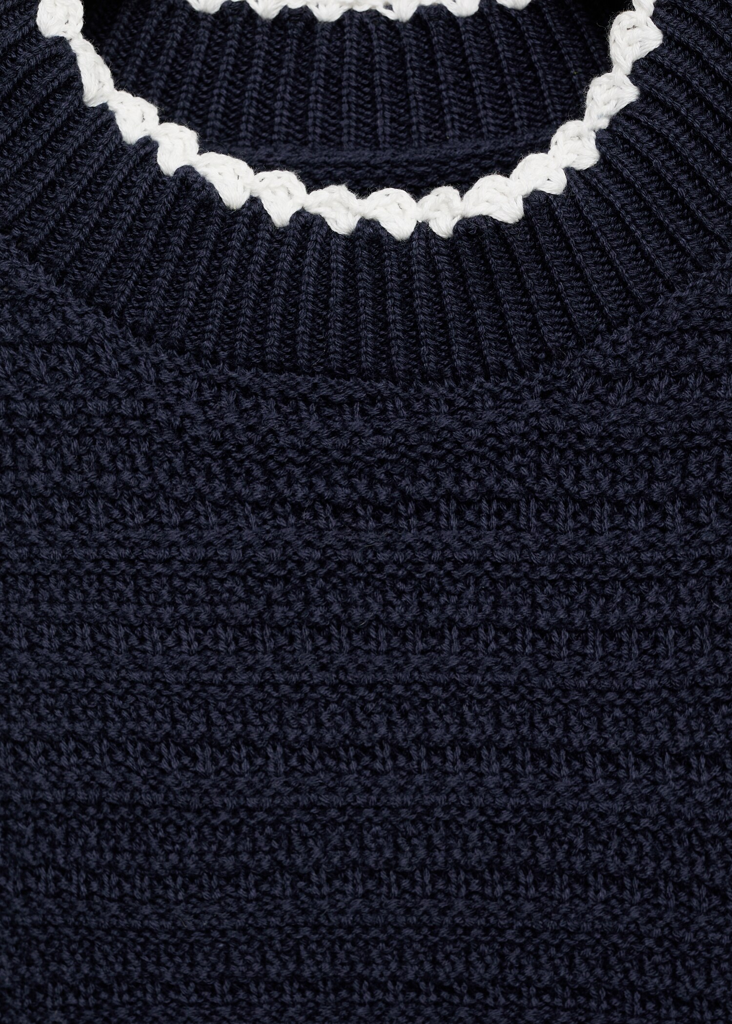 Contrast ribbed knit dress - Details of the article 8
