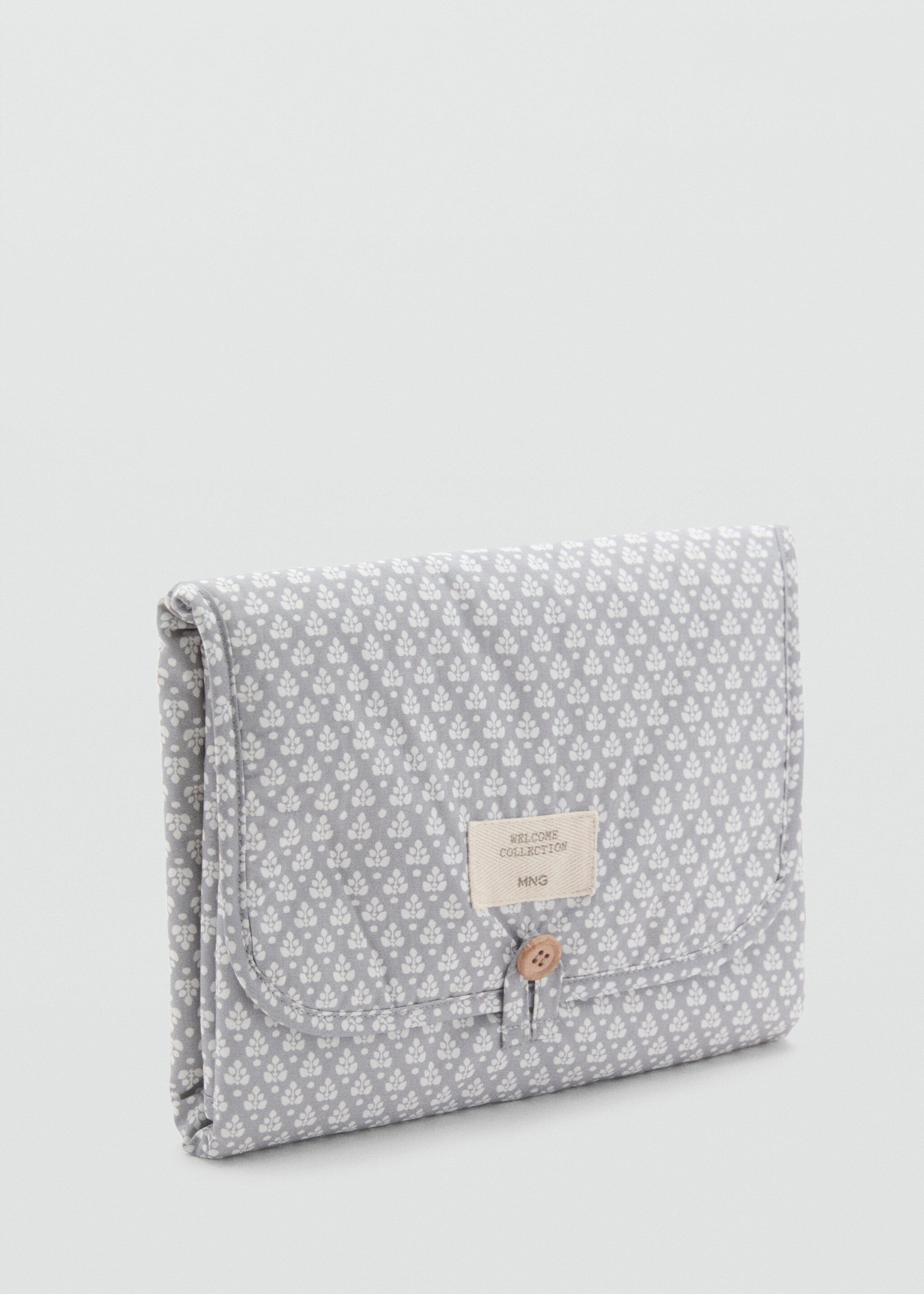 Printed travel changing mat - Medium plane, Grey. Ref: 87095982-00.