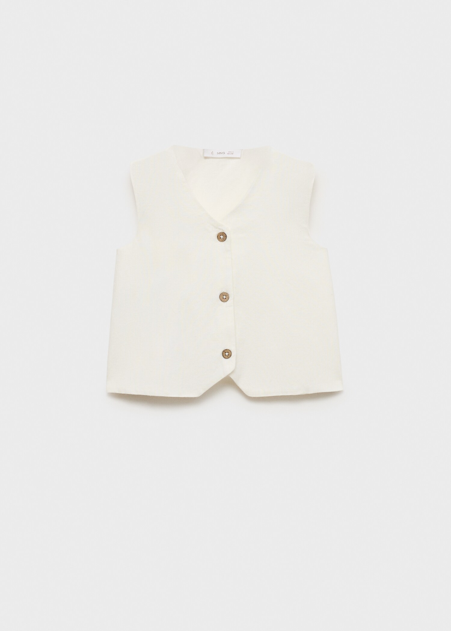 Linen waistcoat with buttons - Article without model