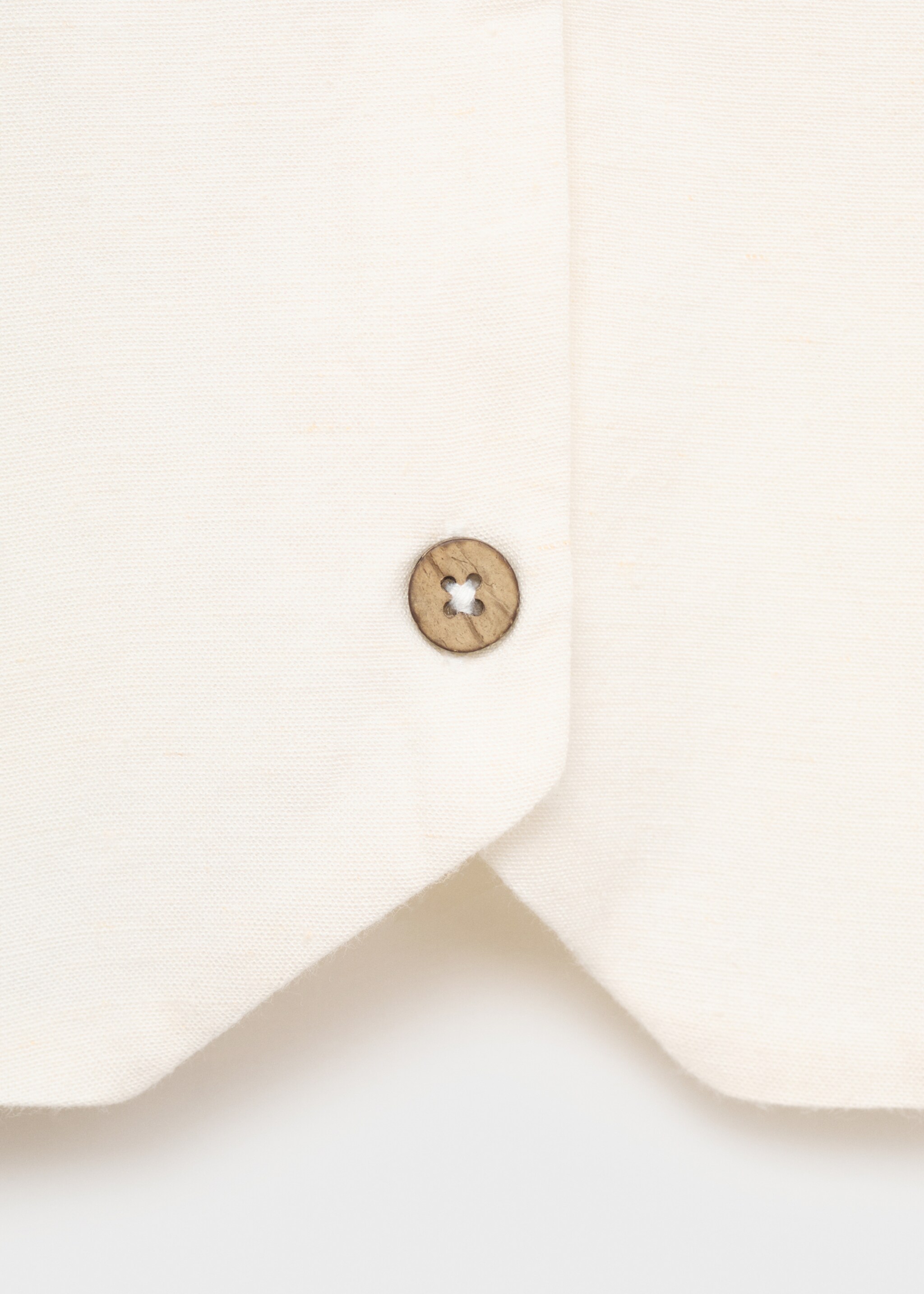 Linen waistcoat with buttons - Details of the article 0, White. Ref: 87095983-00.