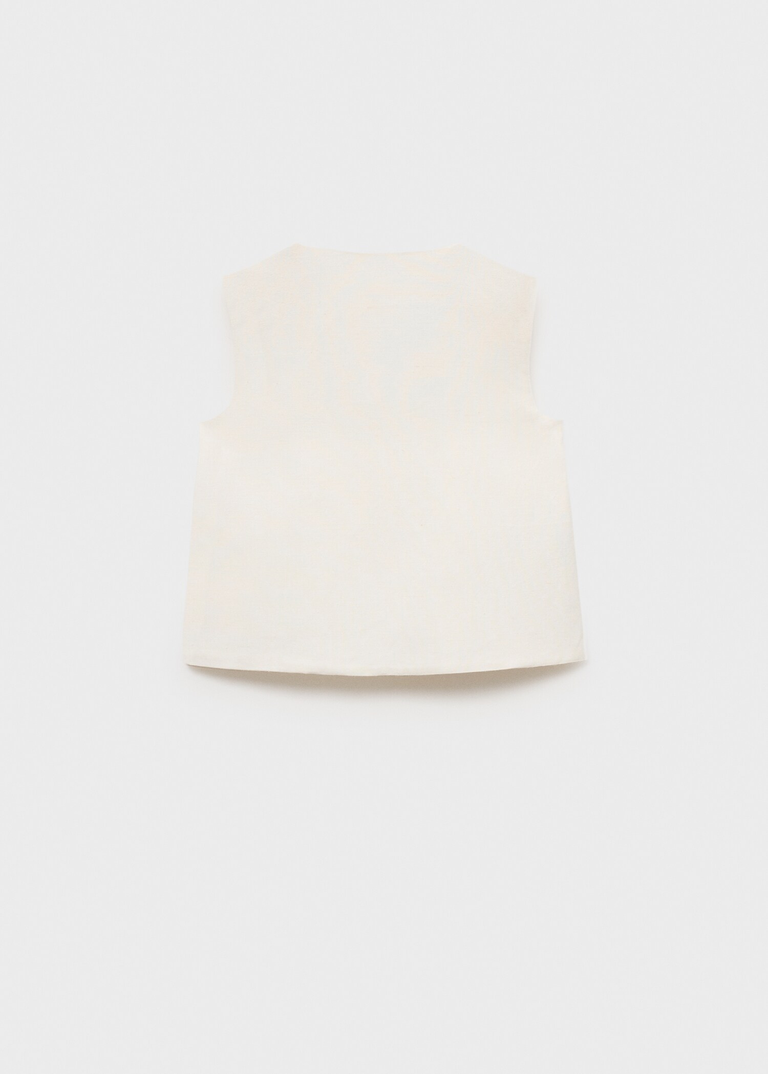 Linen waistcoat with buttons - Reverse of the article