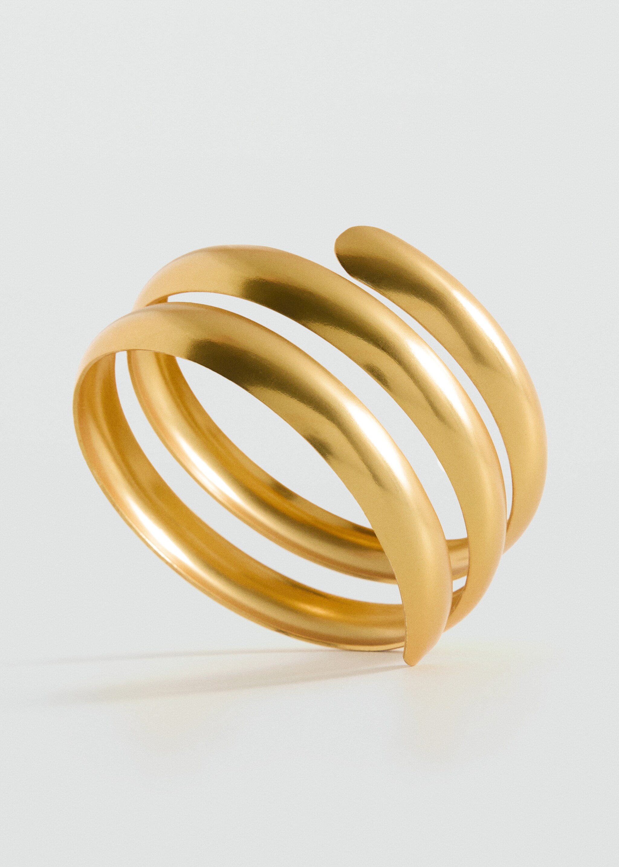 Spiral rigid bracelet - Medium plane, Gold. Ref: 87095984-00.