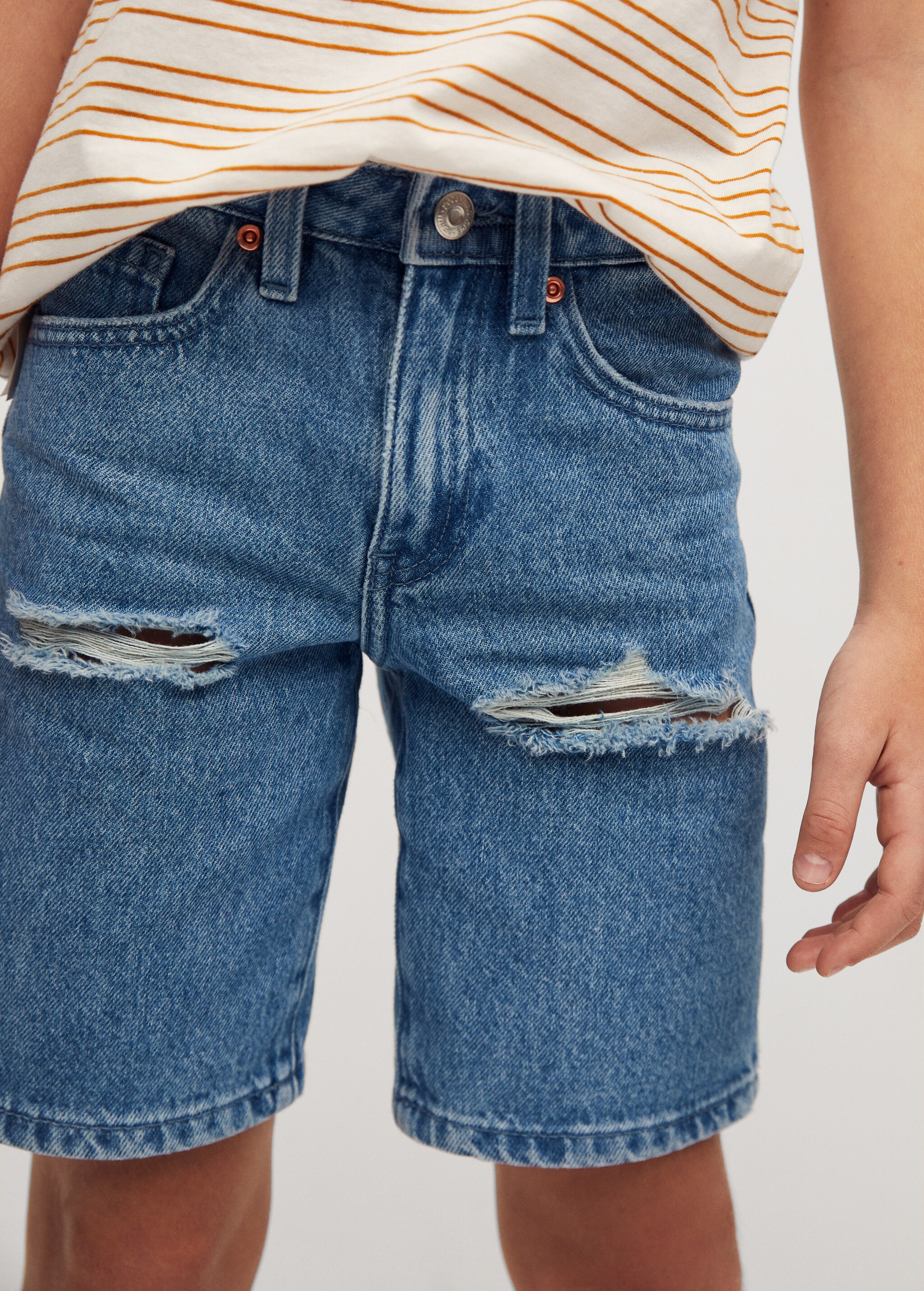 Bermudas denim rotos decorativos - Detalle del artículo 1