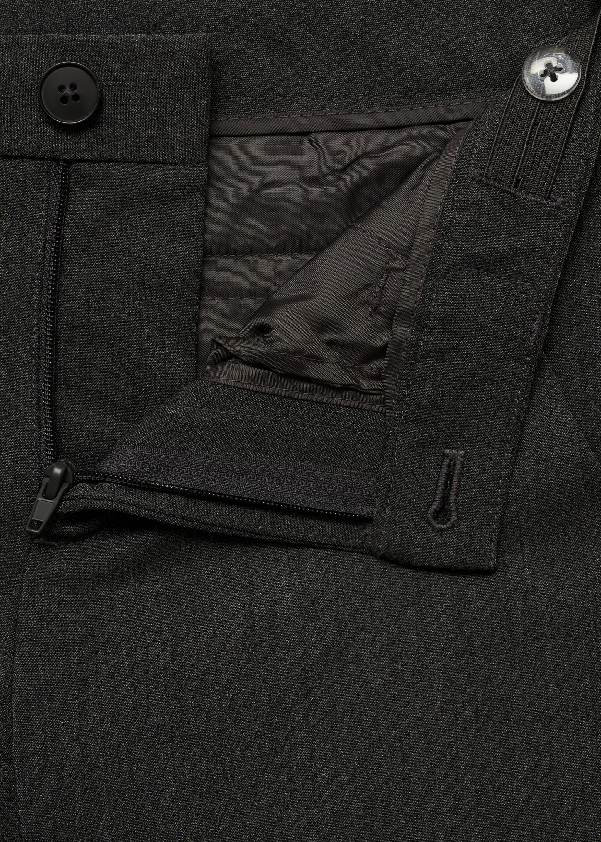 High waist suit bermuda shorts - Details of the article 8, Dark Heather Grey. Ref: 87096333-00.