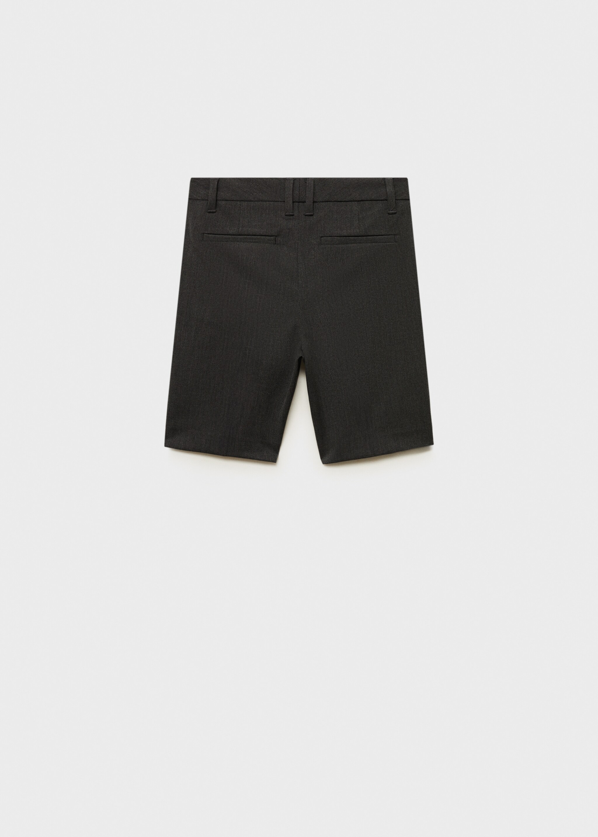 High waist suit bermuda shorts - Reverse of the article, Dark Heather Grey. Ref: 87096333-00.