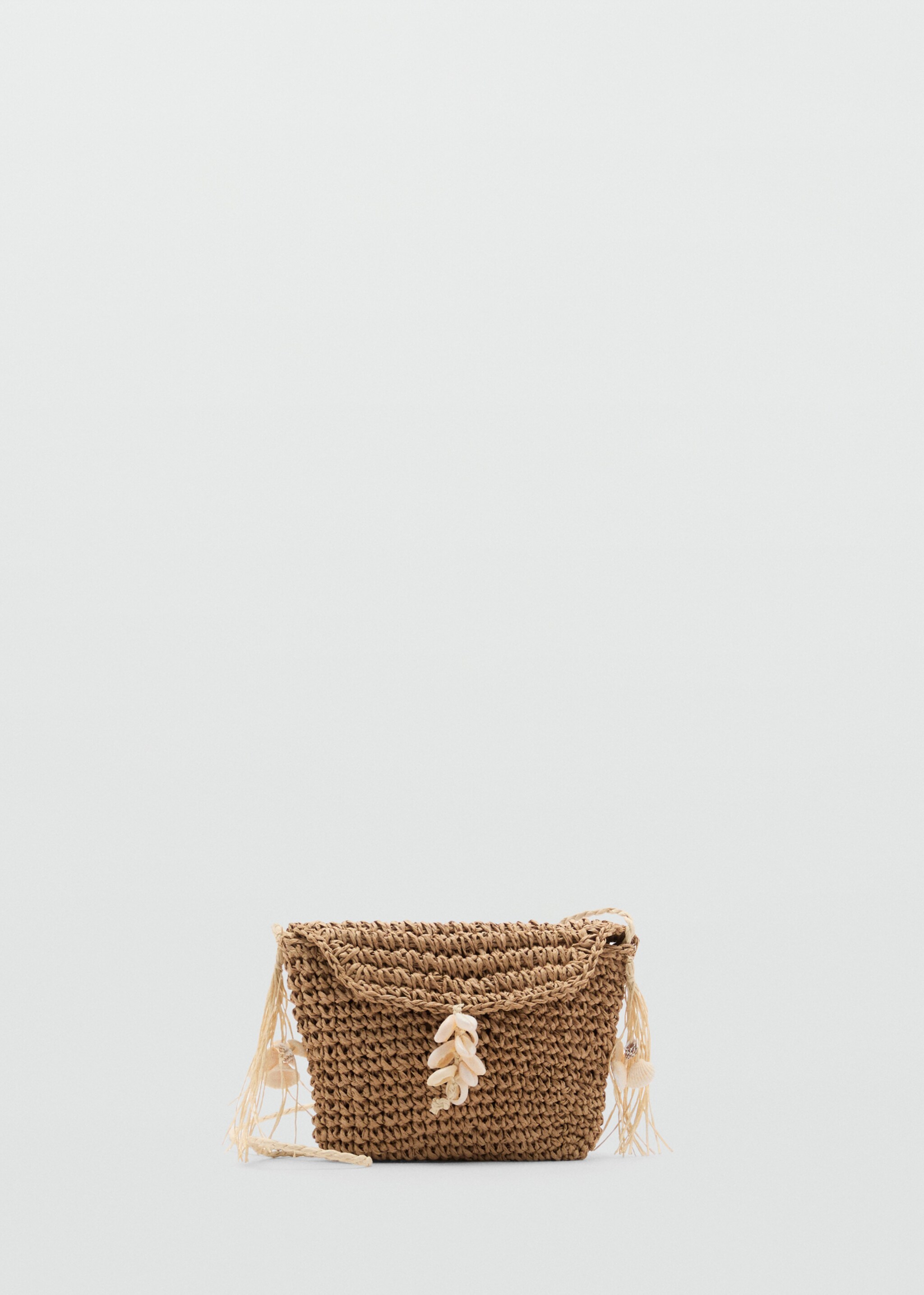Mini straw bag - Article without model, Medium Brown. Ref: 87096341-00.