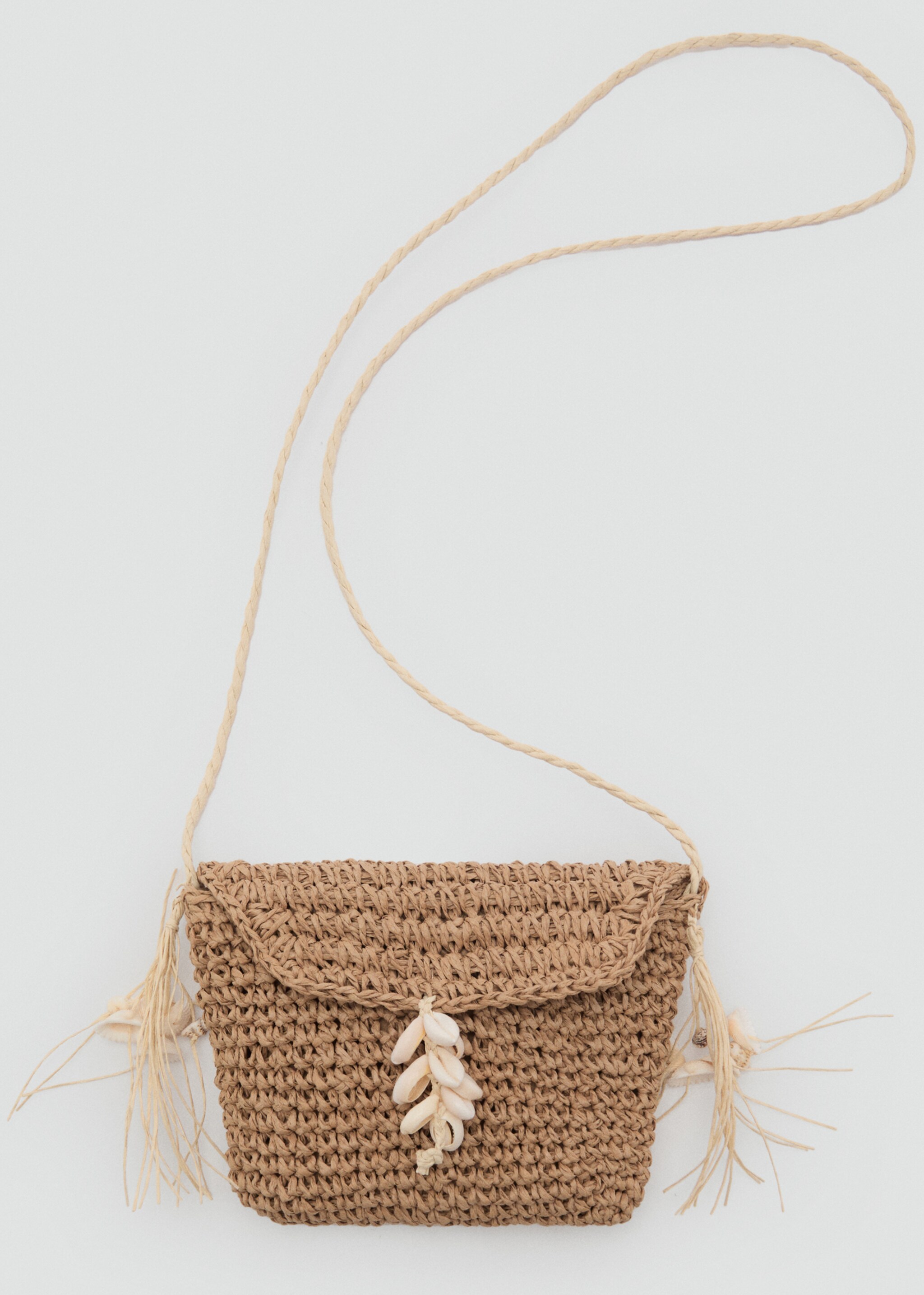 Mini straw bag - Details of the article 2, Medium Brown. Ref: 87096341-00.