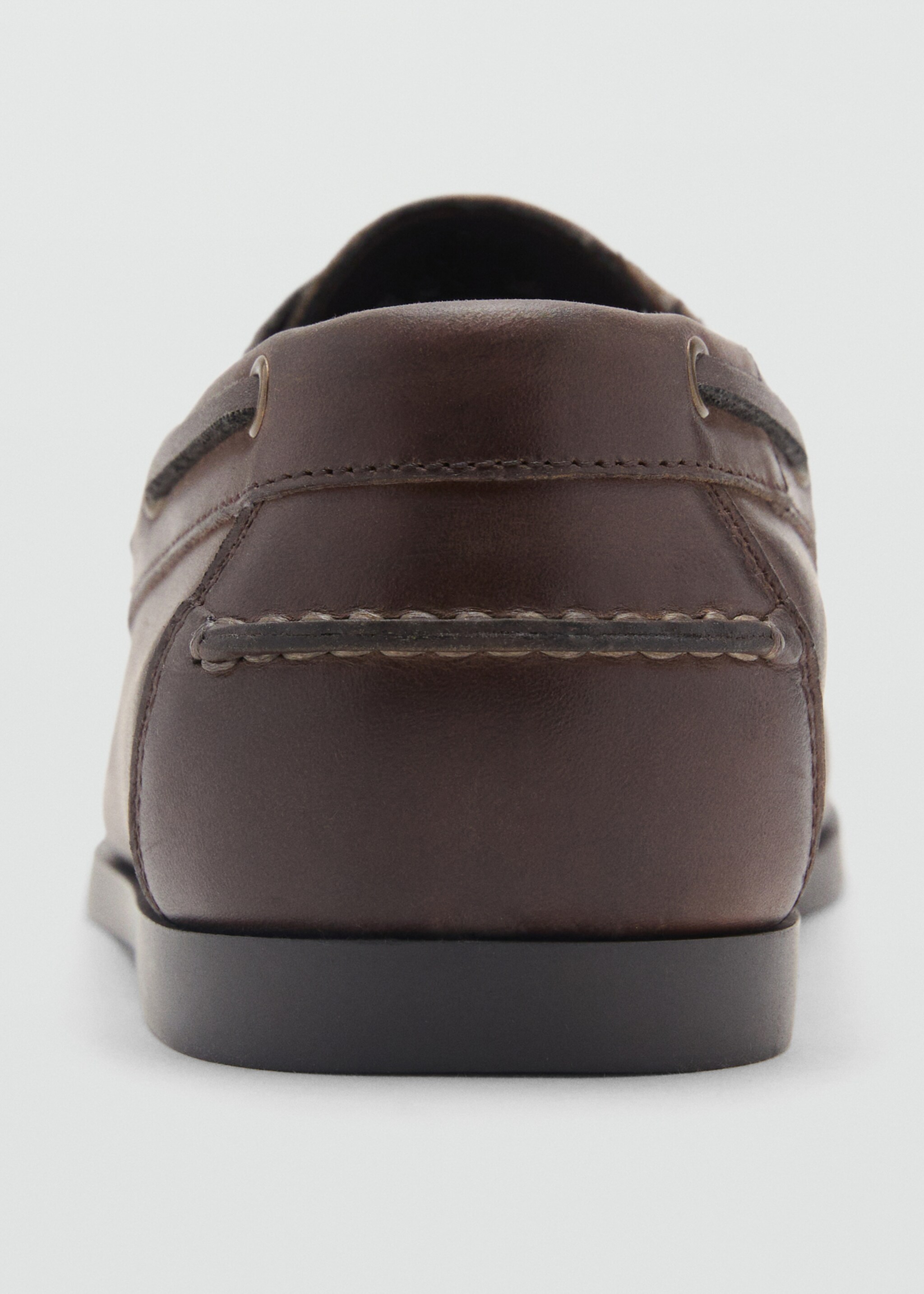 Leather nautical shoes - Details of the article 1, Brown. Ref: 87096343-00.