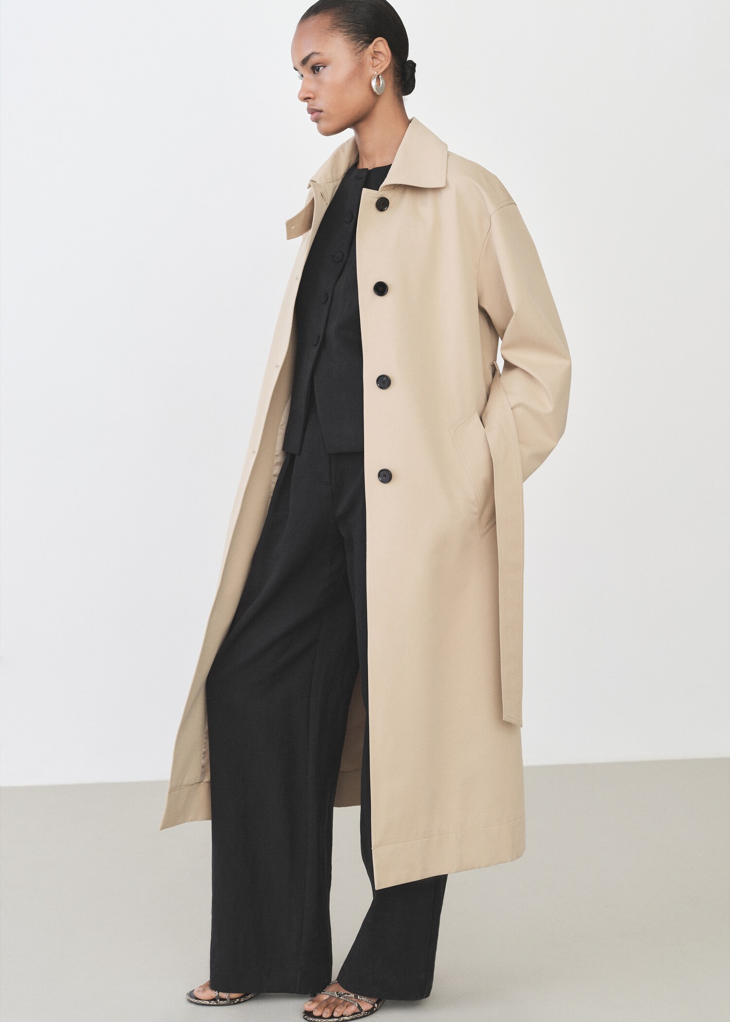 Straight lyocell suit trousers - Details of the article 6