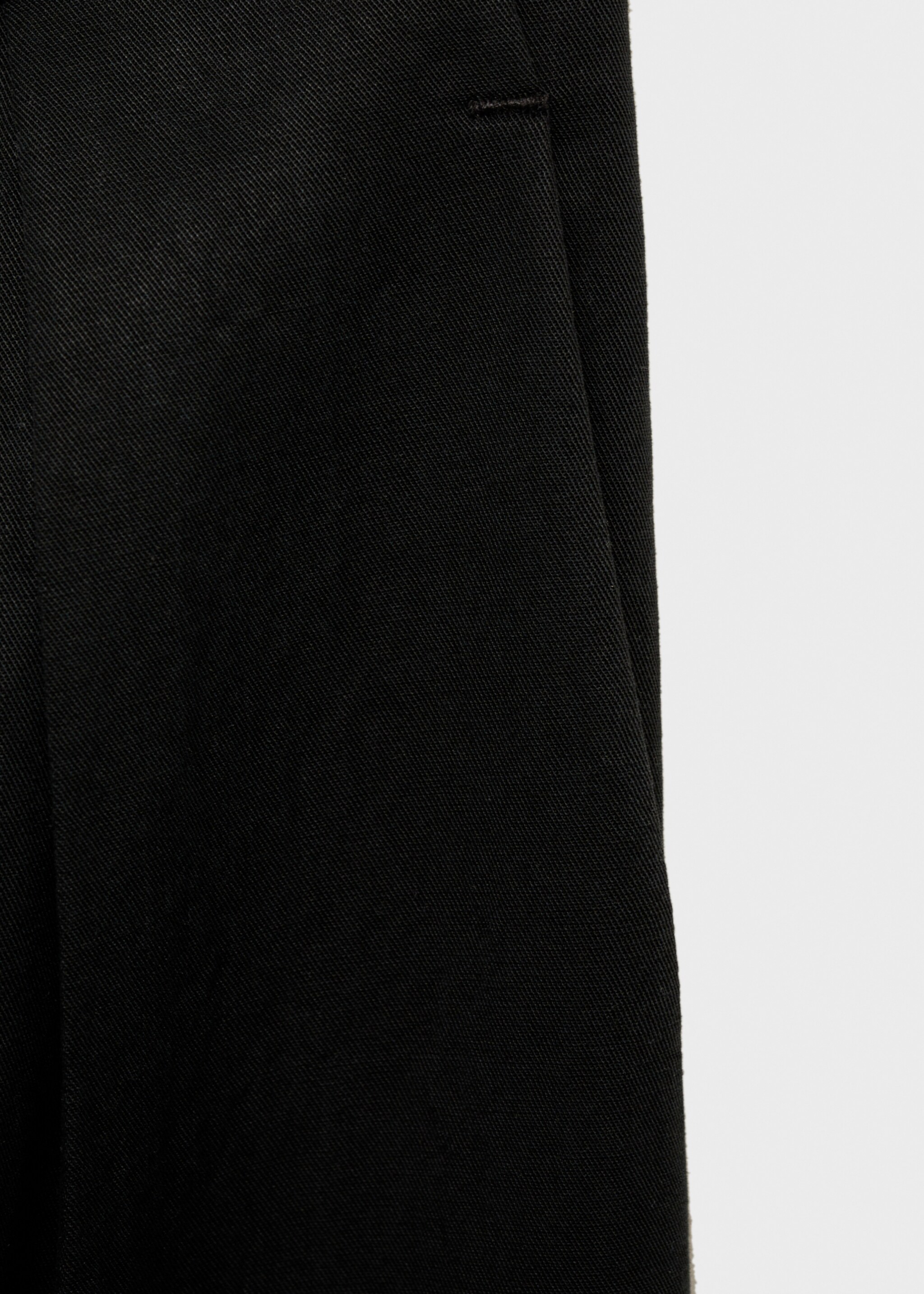Straight lyocell suit trousers - Details of the article 8, Black. Ref: 87096345-00.