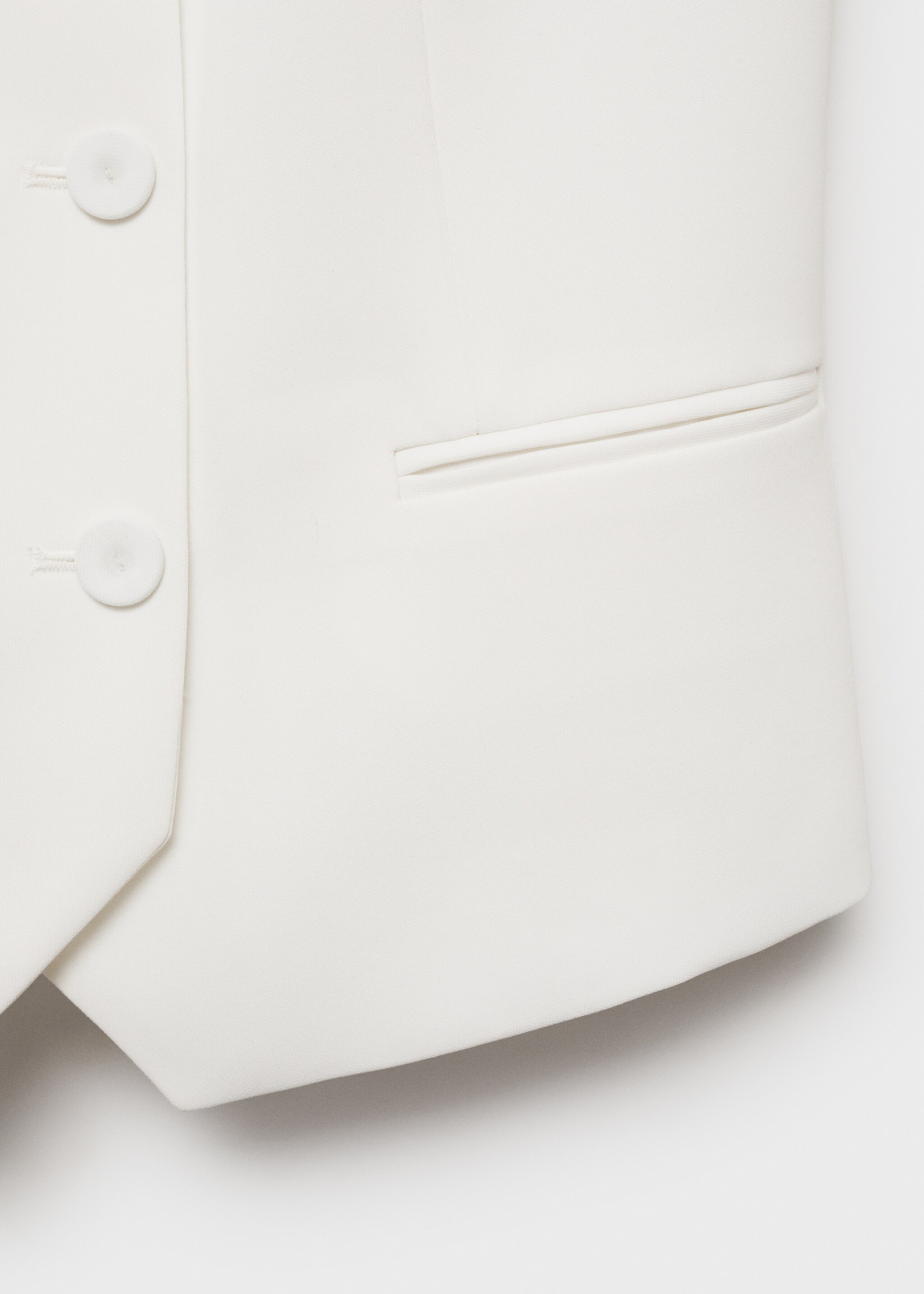 Double-breasted suit waistcoat - Details of the article 8, Off White. Ref: 87096353-00.