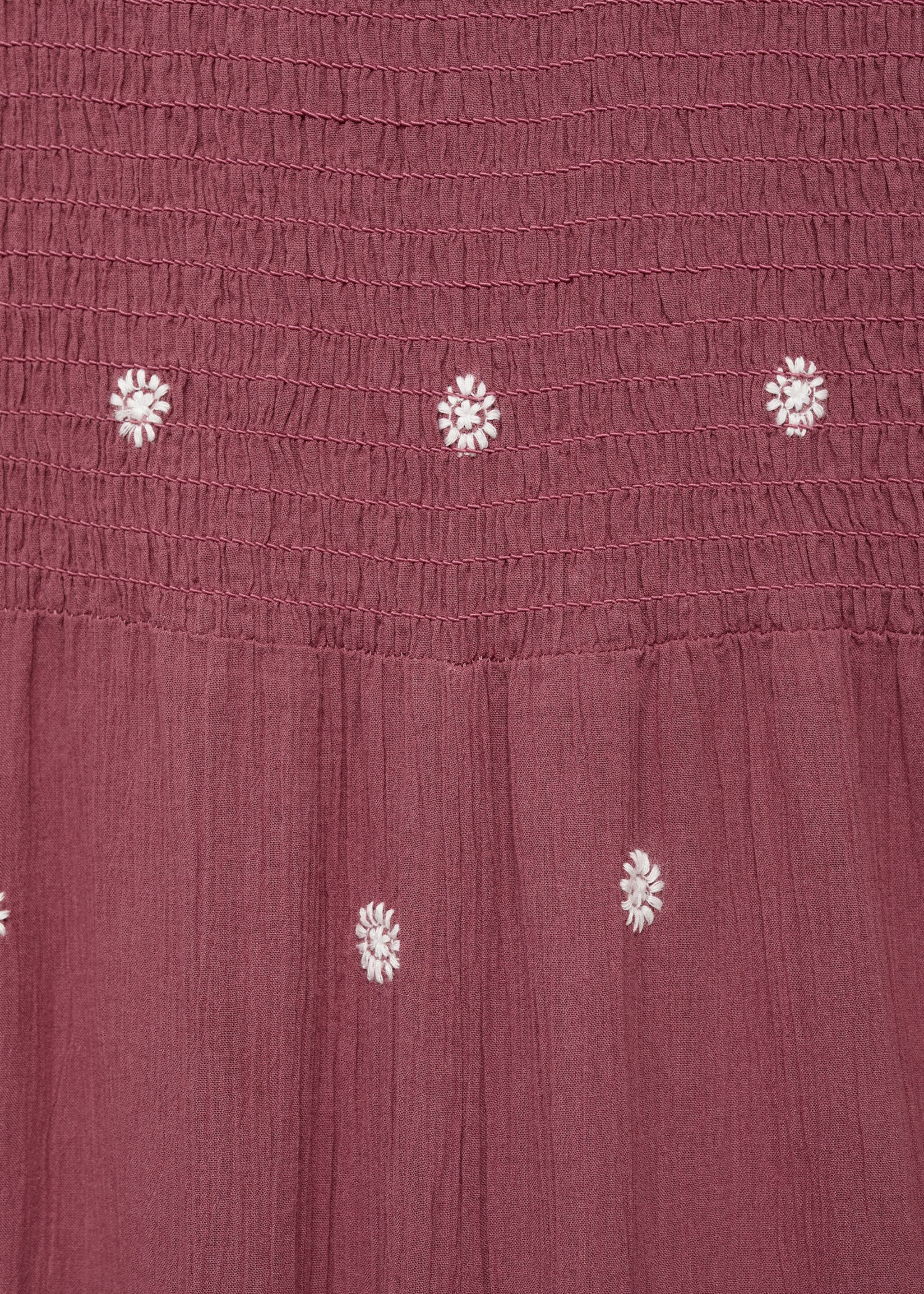 Mono largo bordado - Detalle del artículo 8, Granate. Ref: 87096355-00.