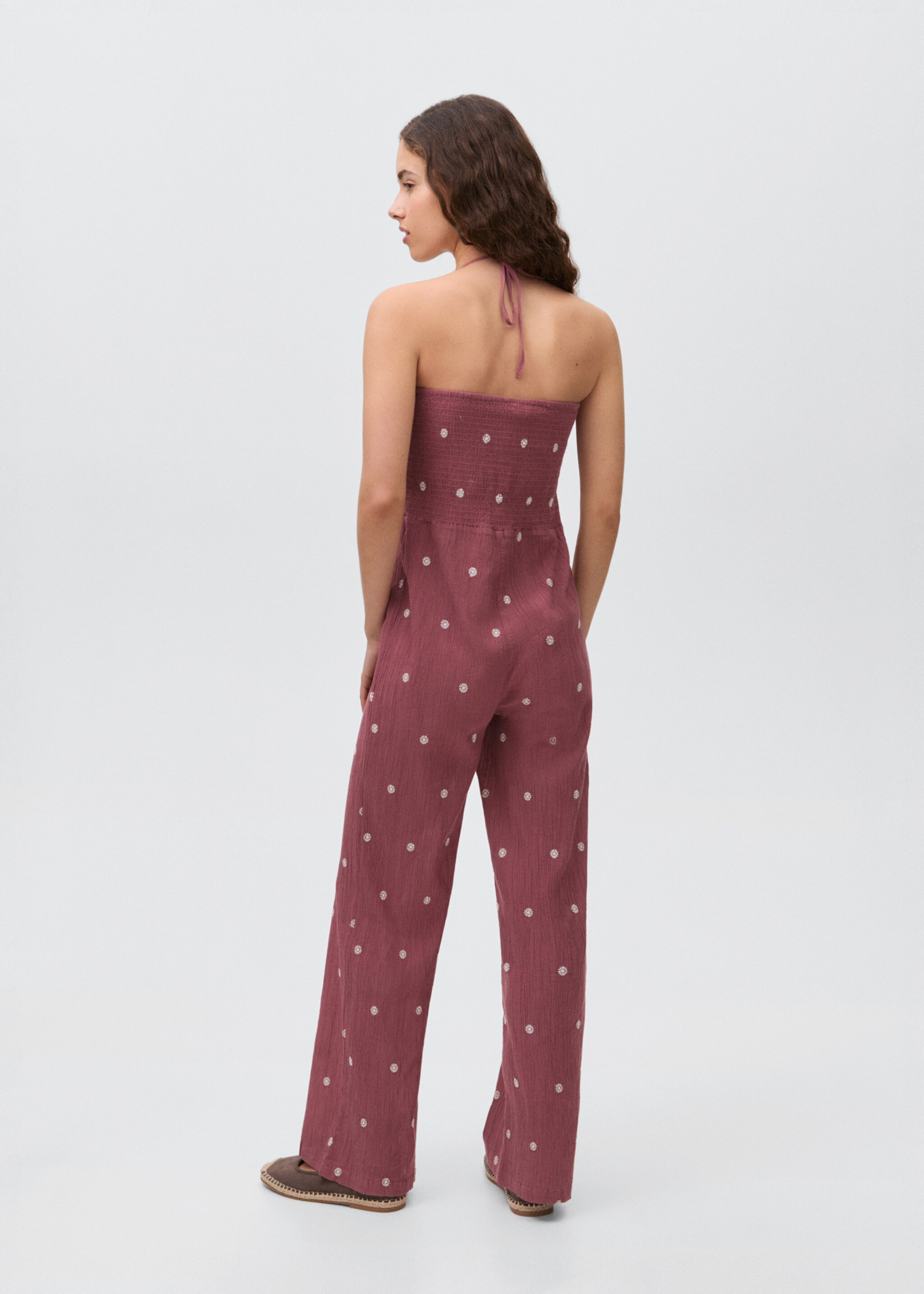 Mono largo bordado - Reverso del artículo, Granate. Ref: 87096355-00.