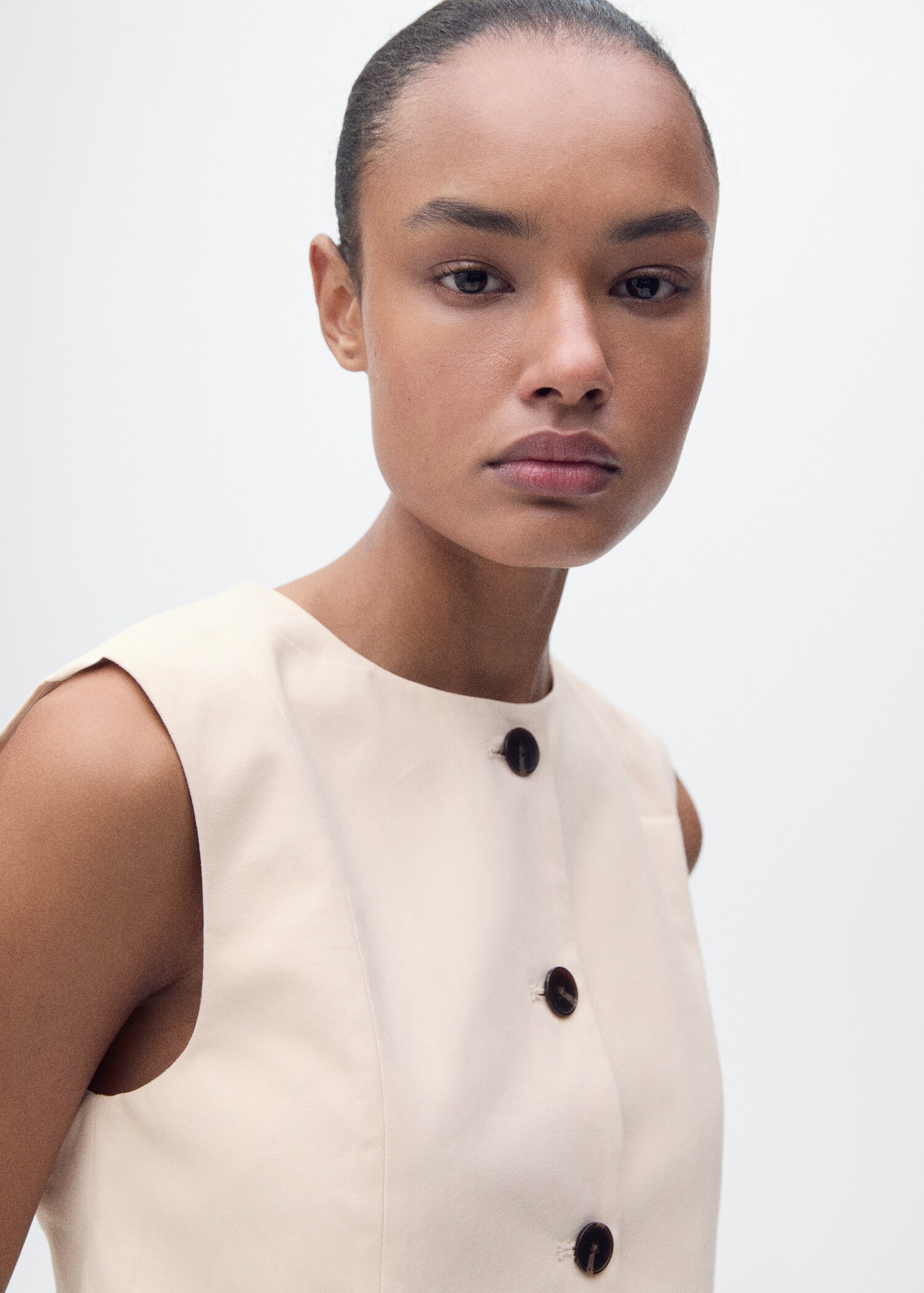 Top crop coton boutons - Détail de l'article 1