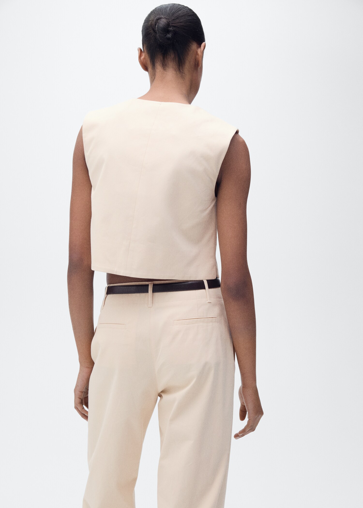 Top crop coton boutons - Verso de l’article