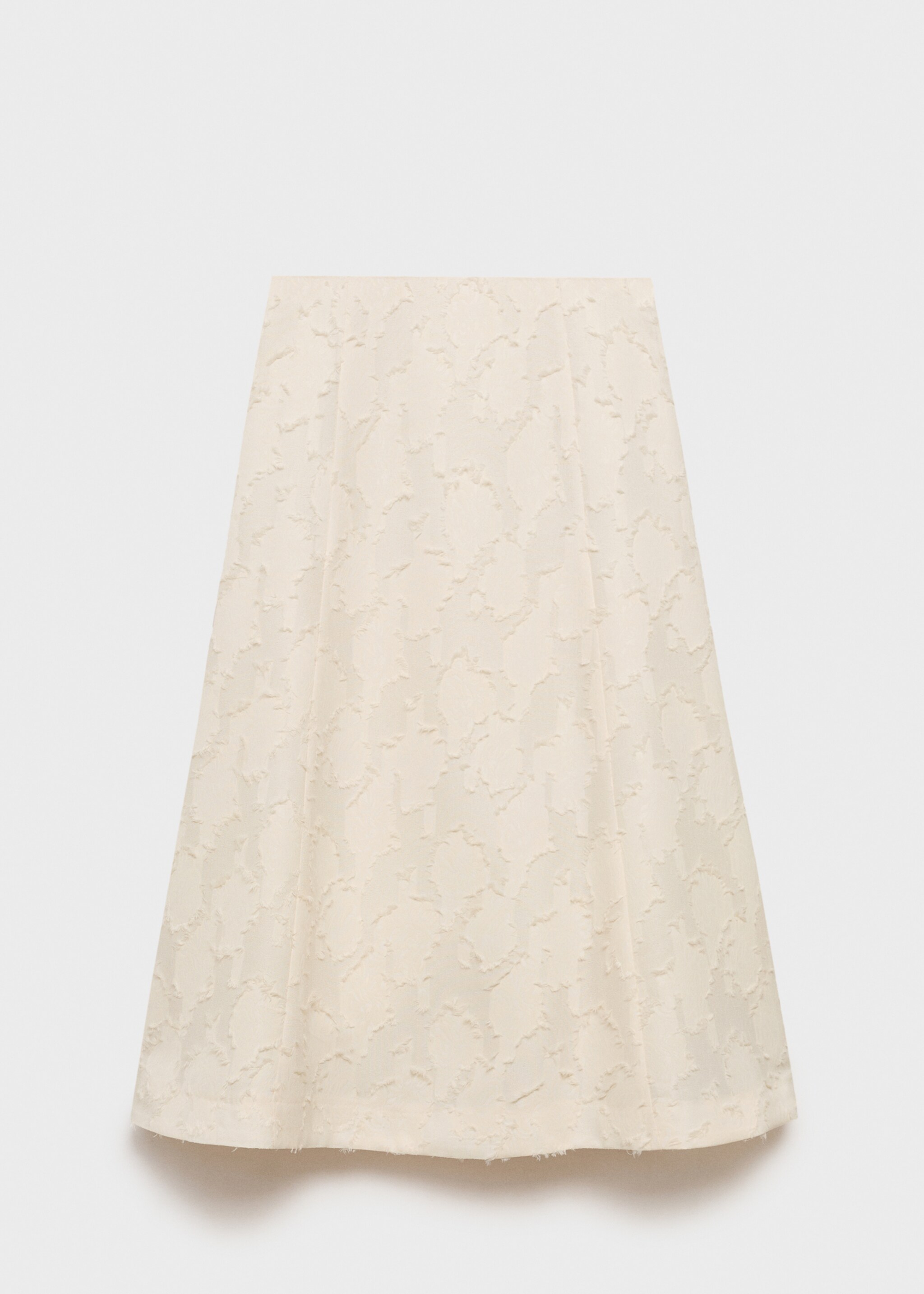 Falda evasé textura - Artículo sin modelo, Blanco roto. Ref: 87096367-00.