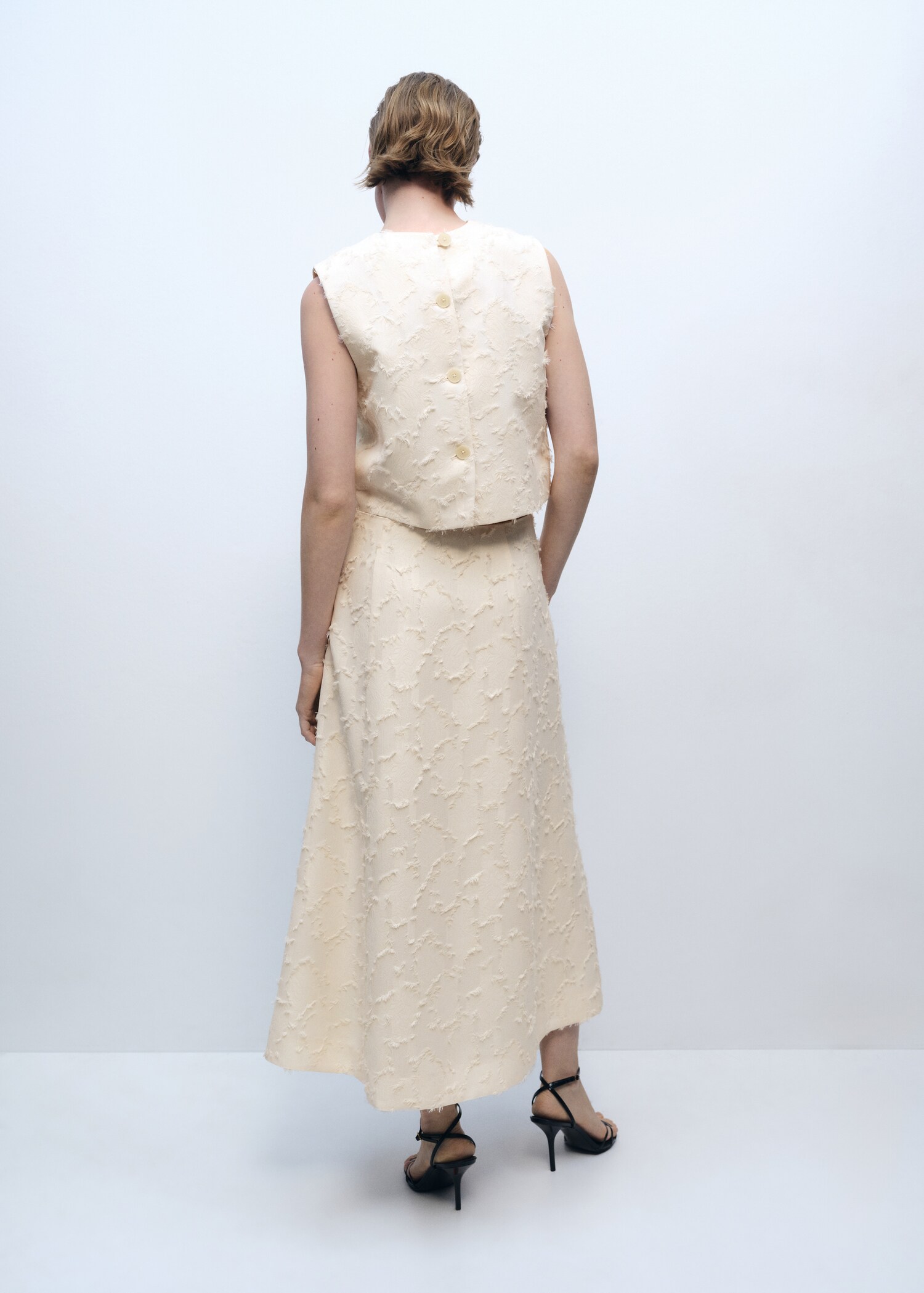 Falda evasé textura - Reverso del artículo