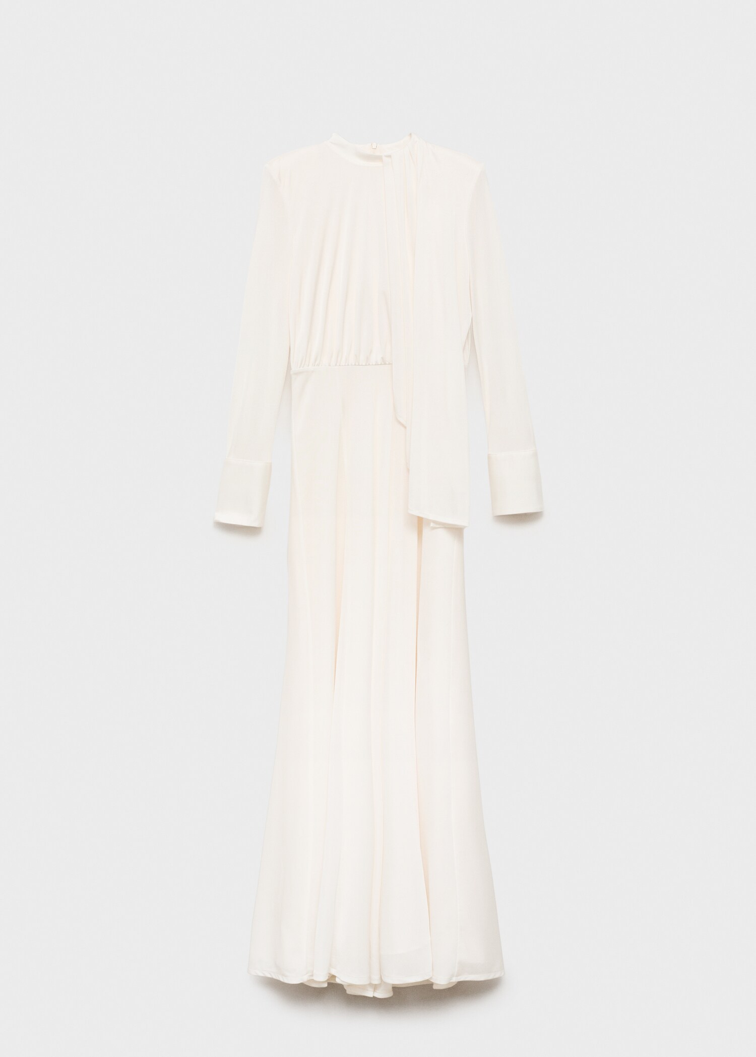 Satin ruffle-neck dress - Article without model