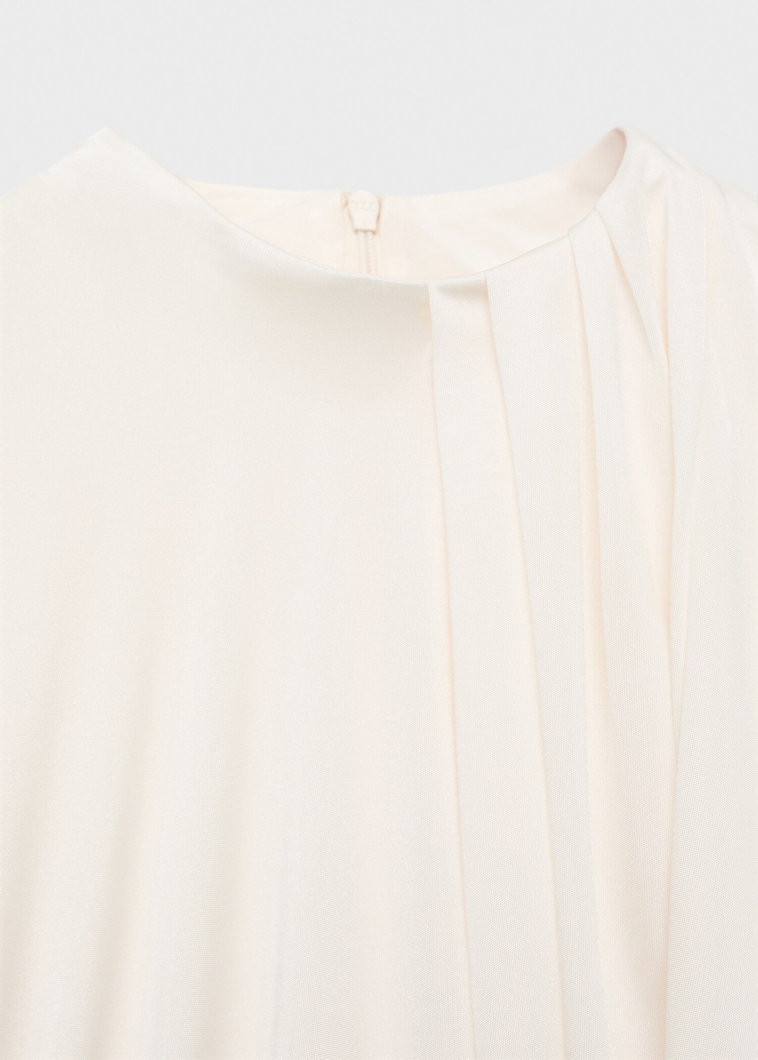 Satin ruffle-neck dress - Details of the article 8