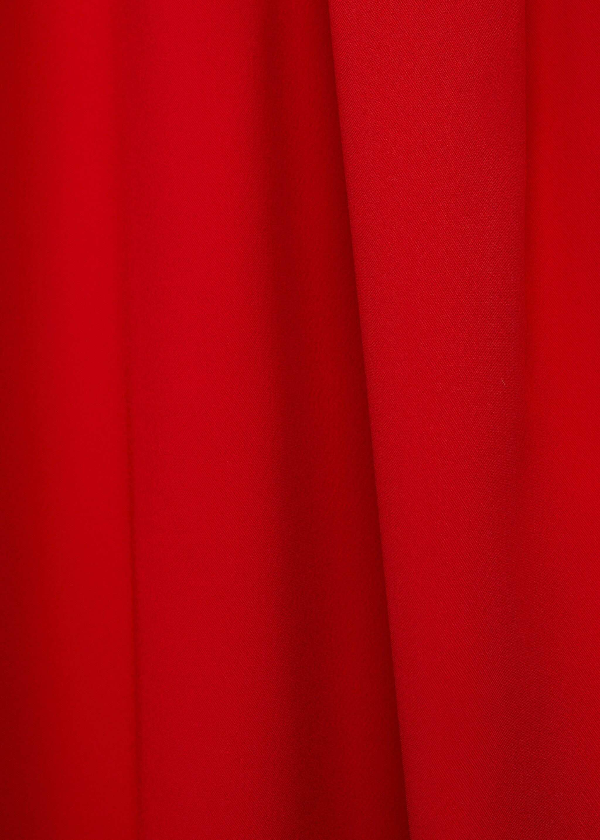 Long skirt with gathered waist - Details of the article 0, Red. Ref: 87096372-00.