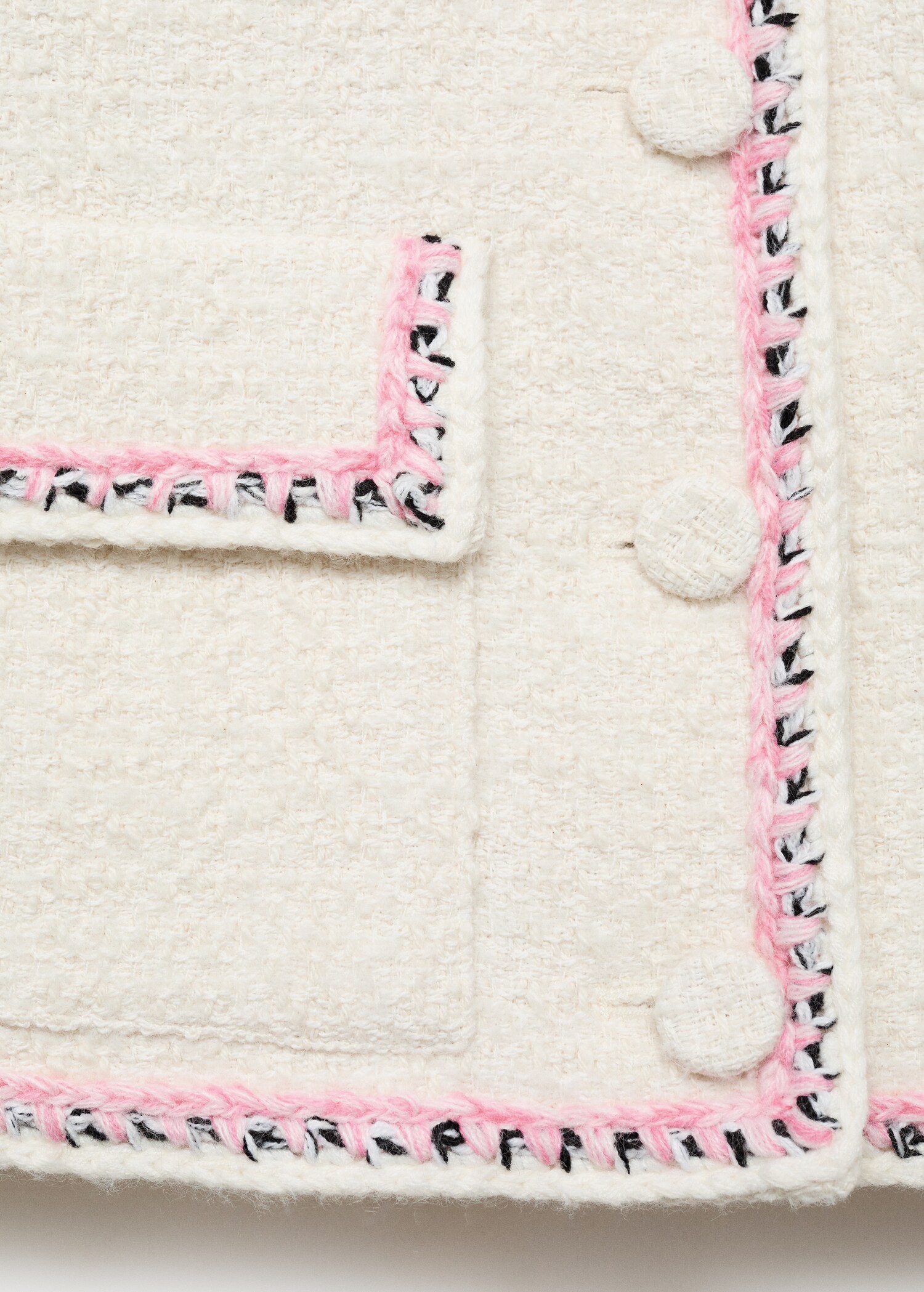 Tweed jacket with contrasting trims - Details of the article 0