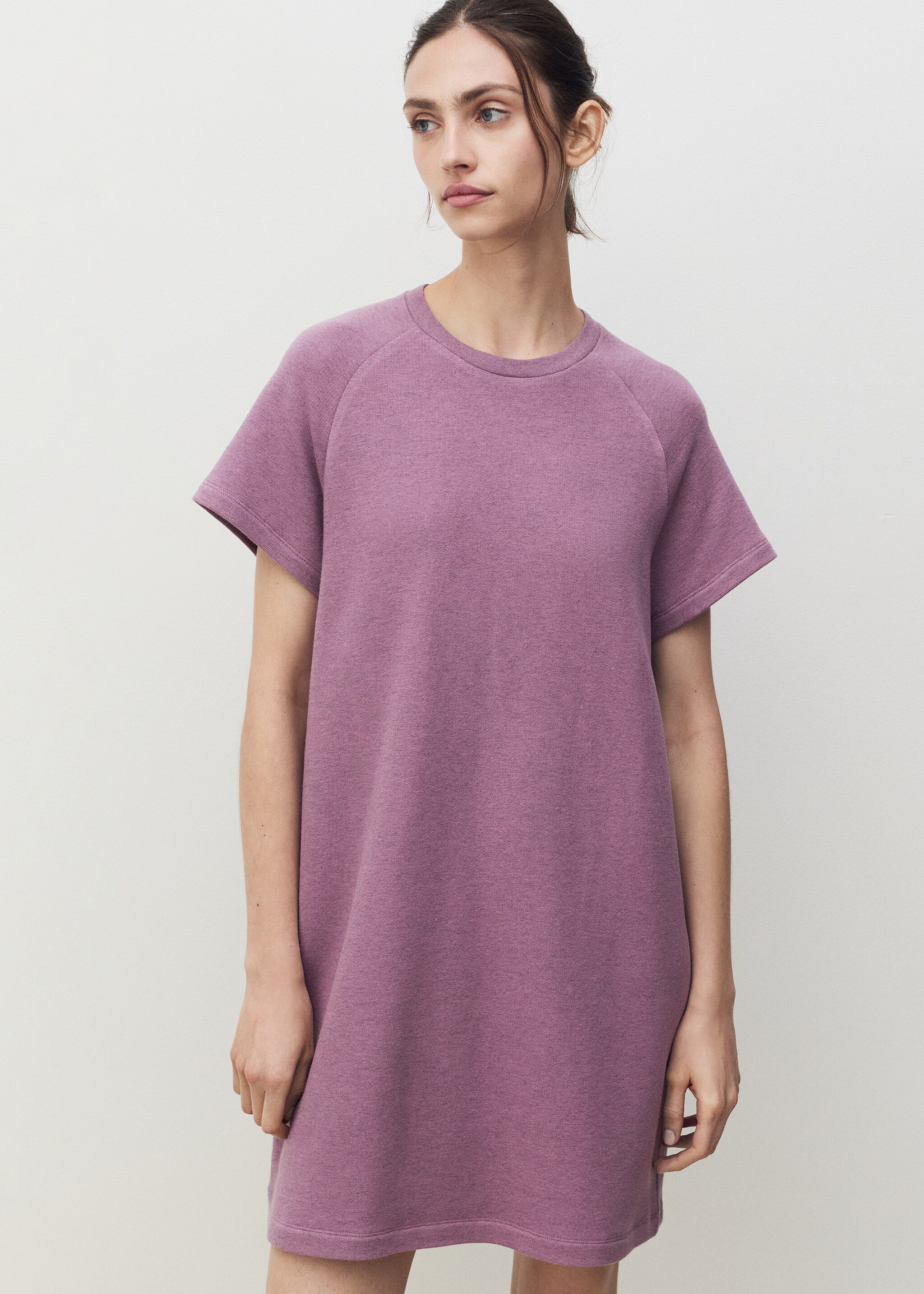 Vigore-nattline i bomullsplysch - Bild av mittparti, Plommon. Ref: 87096709-00.