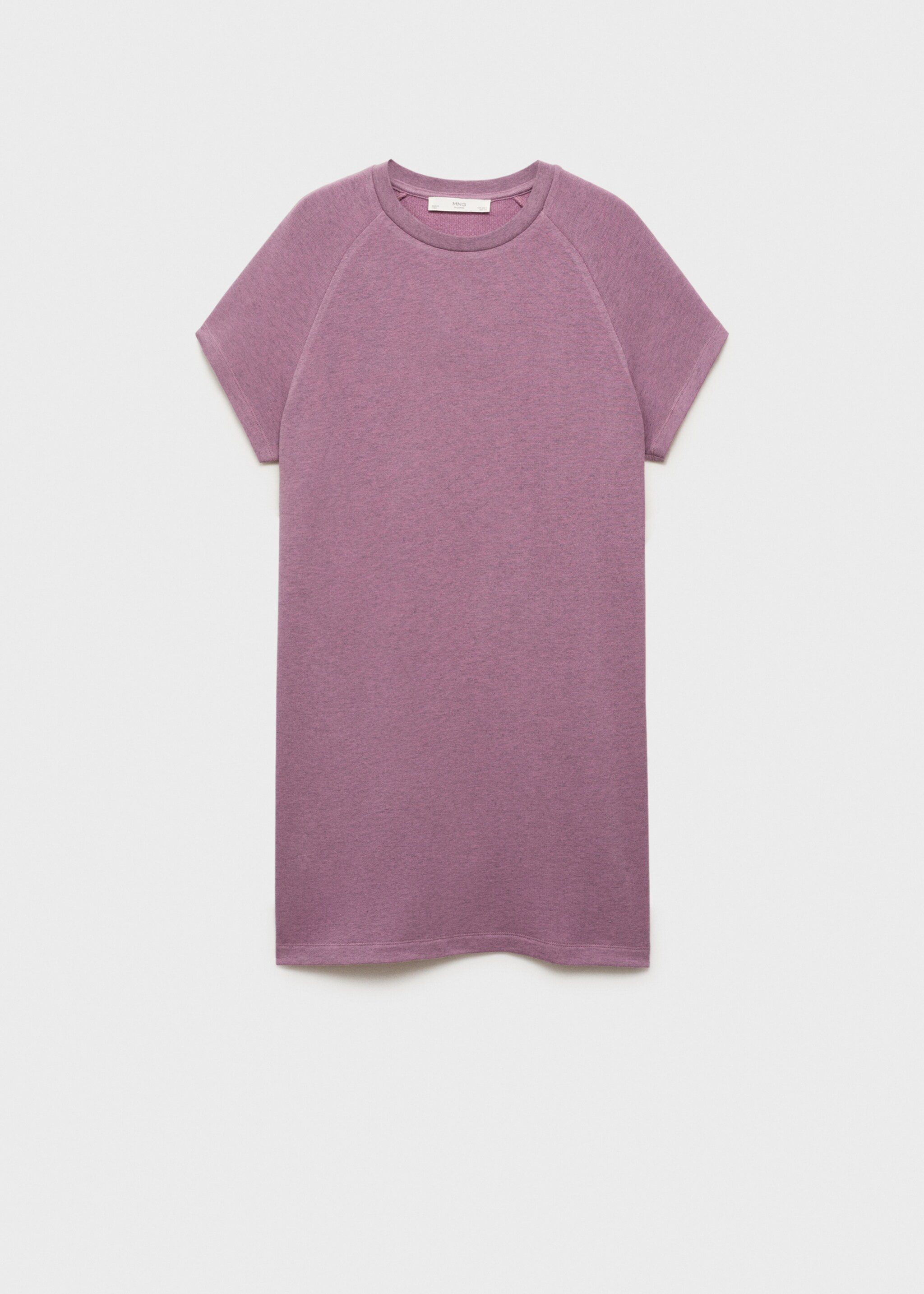 Vigore-nattline i bomullsplysch - Artikel utan modell, Plommon. Ref: 87096709-00.