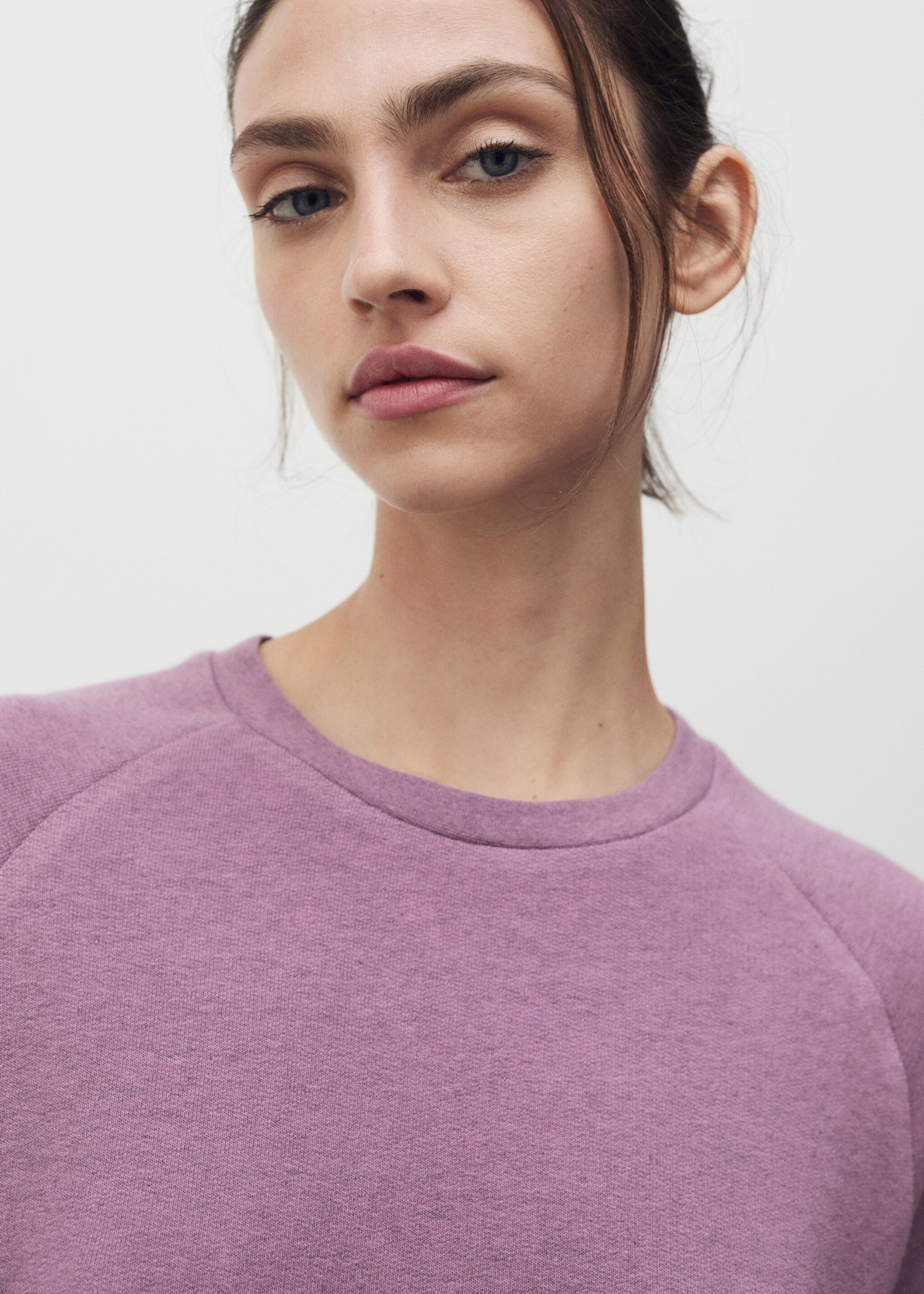 Vigore-nattline i bomullsplysch - Detaljer om artikeln 1, Plommon. Ref: 87096709-00.