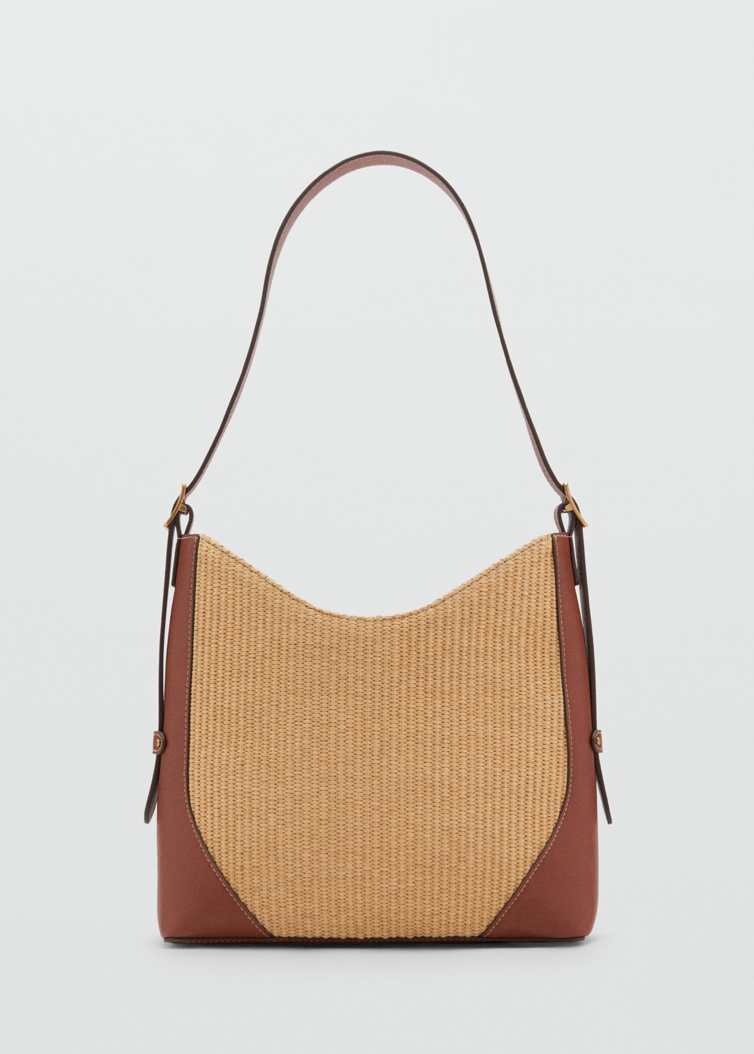 Raffia-effect shoulder bag - Article without model