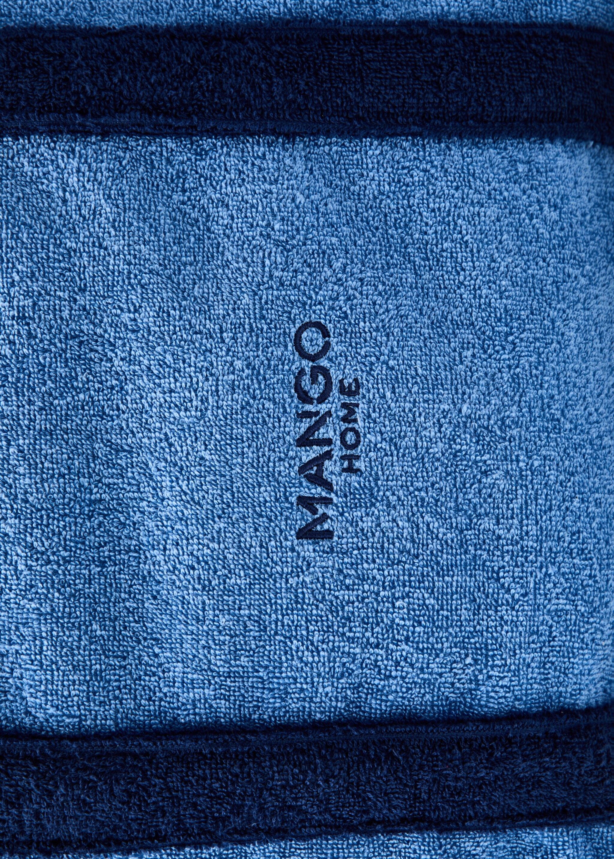 Towel effect beach bag - Details of the article 4, Blue. Ref: 87096724-00.