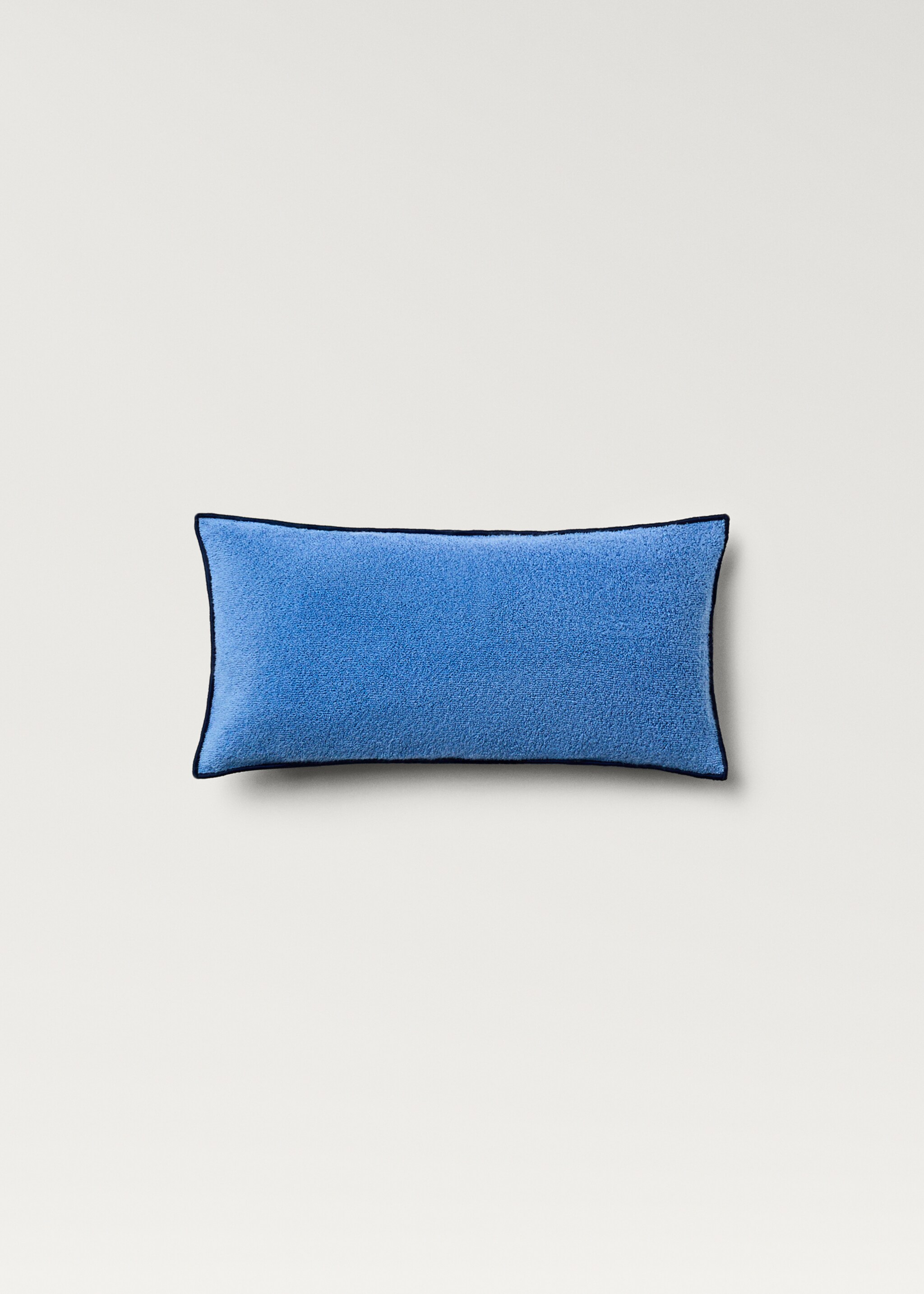 Towel-effect beach cushion cover 22x41 cm - Article without model, Blue. Ref: 87096725-00.