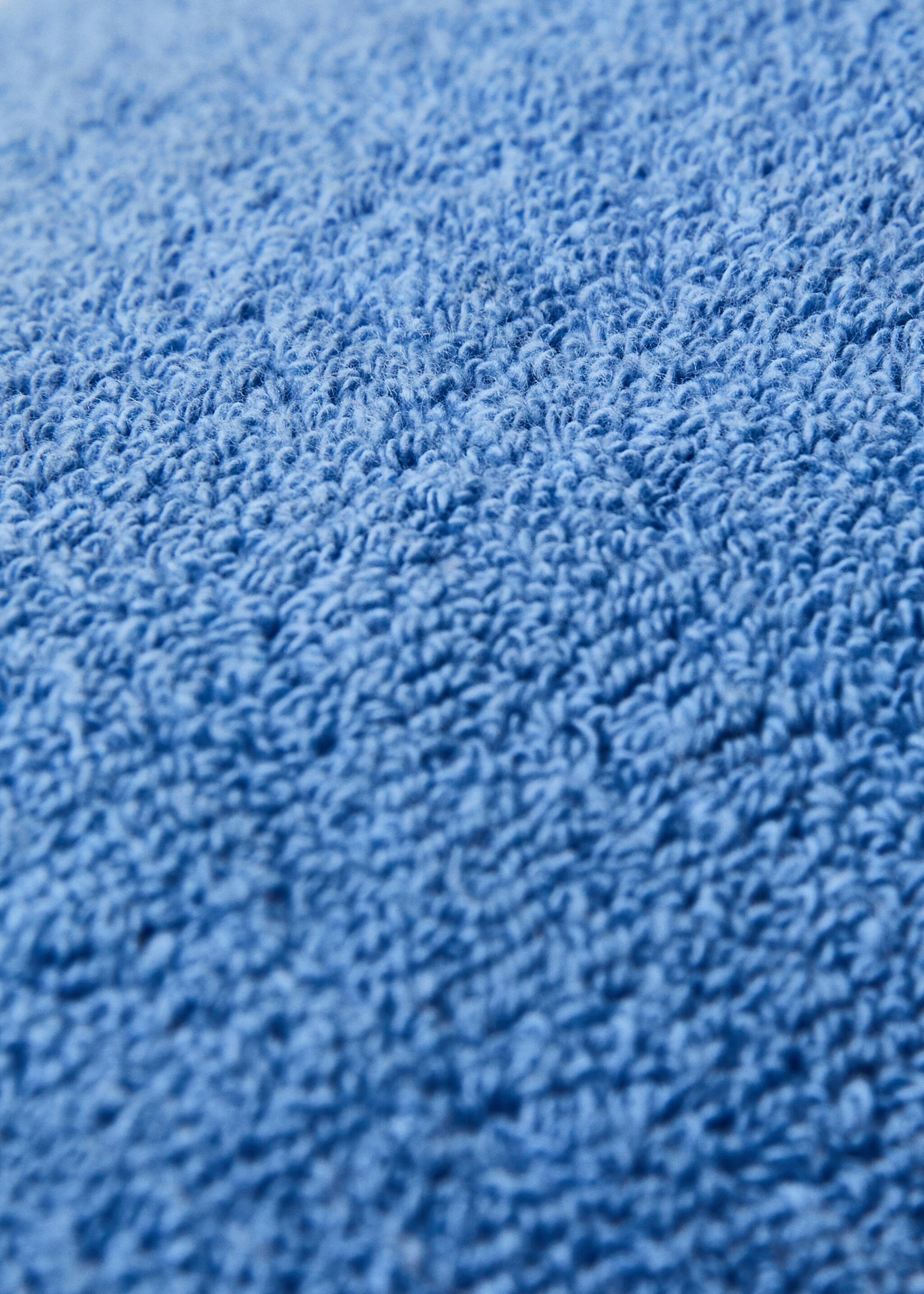 Towel-effect beach cushion cover 22x41 cm - Details of the article 4, Blue. Ref: 87096725-00.