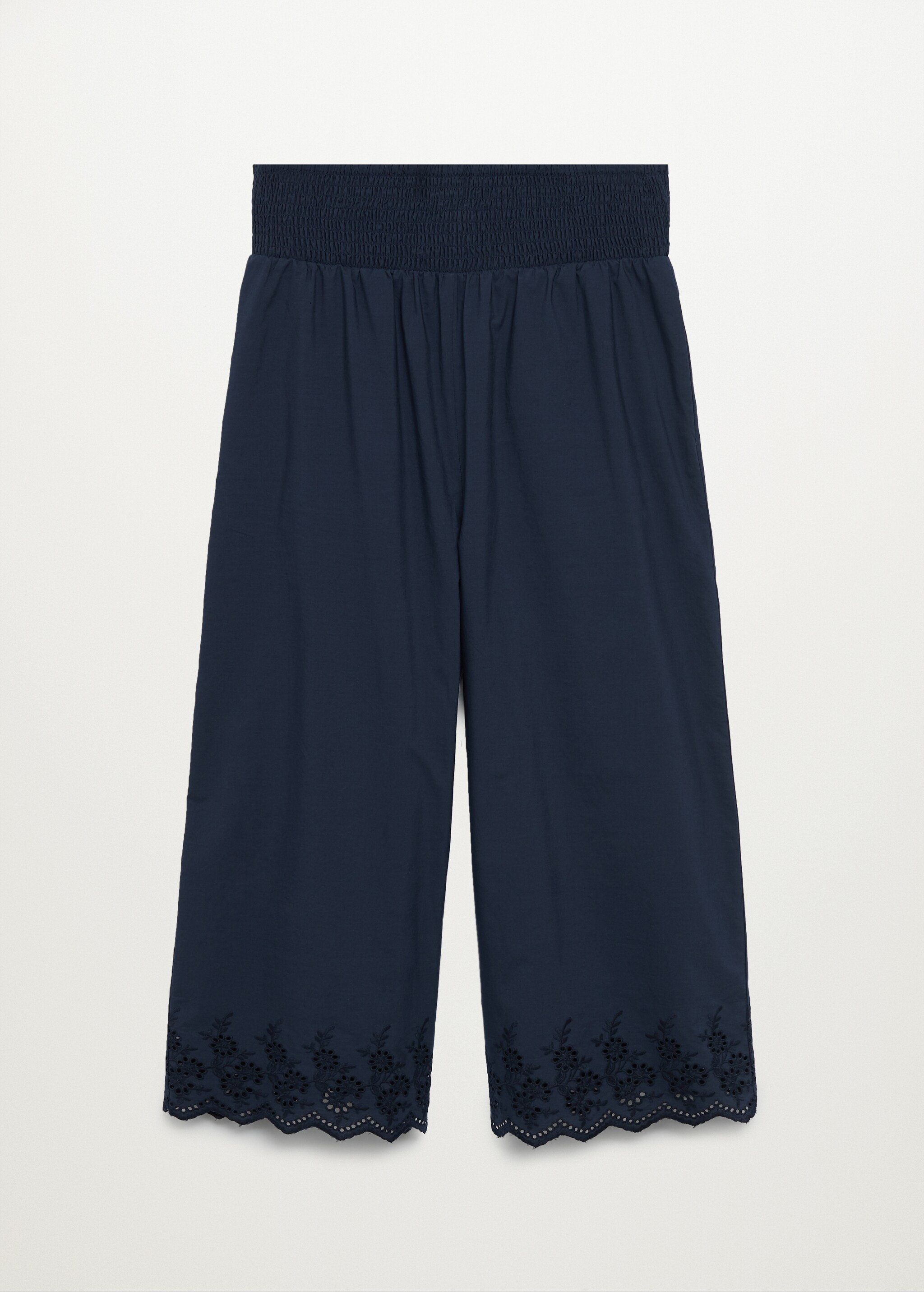 Embroidered cotton trousers - Article without model