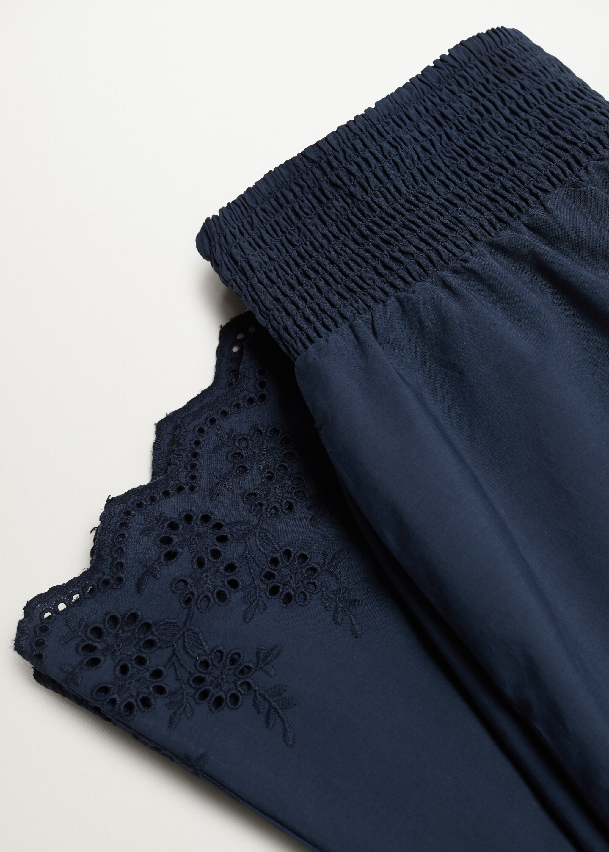 Embroidered cotton trousers - Details of the article 8