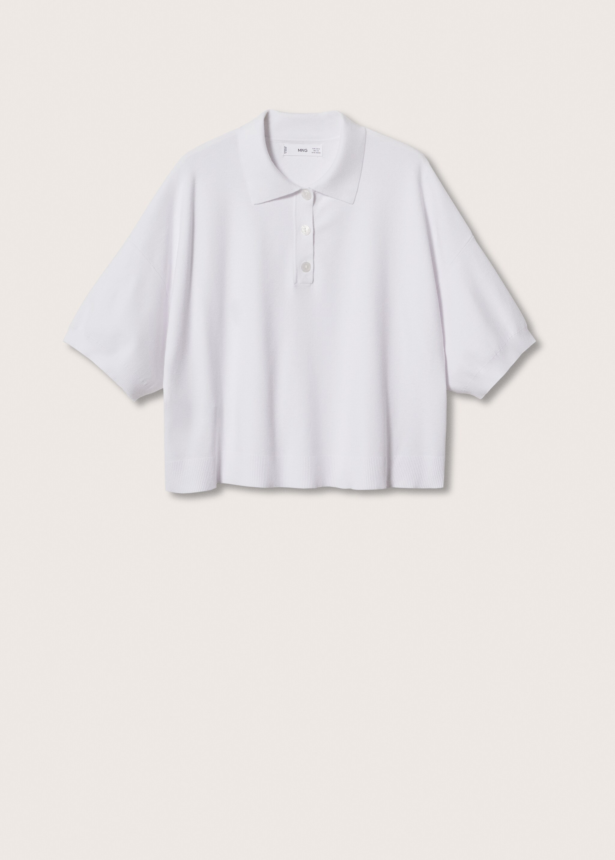 Crop oversized polo shirt - Article without model