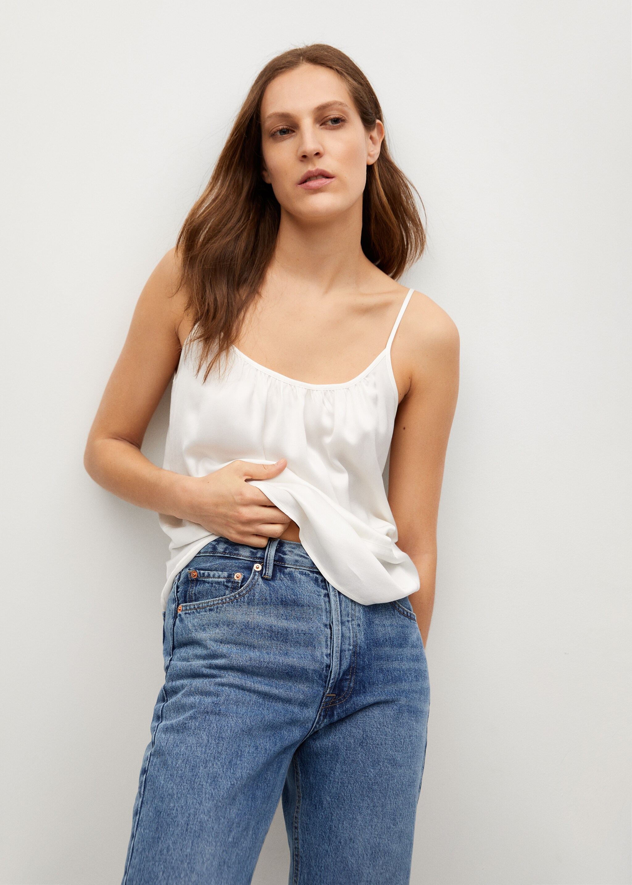 Top lencero satinado - Plano medio