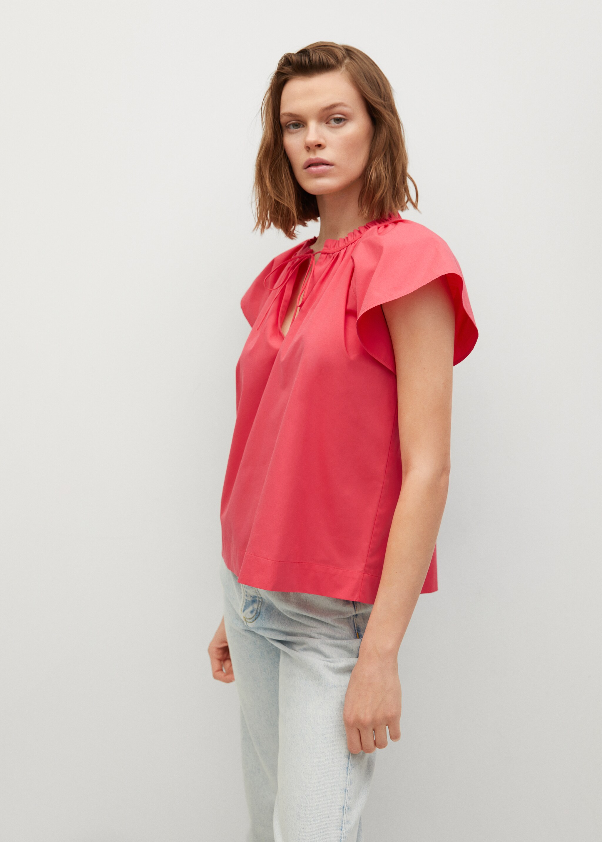 Blusa cuello fruncido - Detalle del artículo 1
