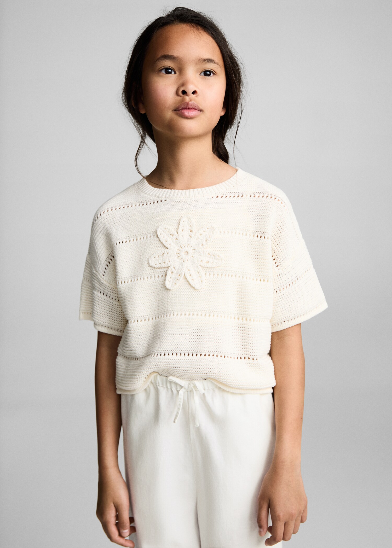 Pantalón lino algodón - Plano medio