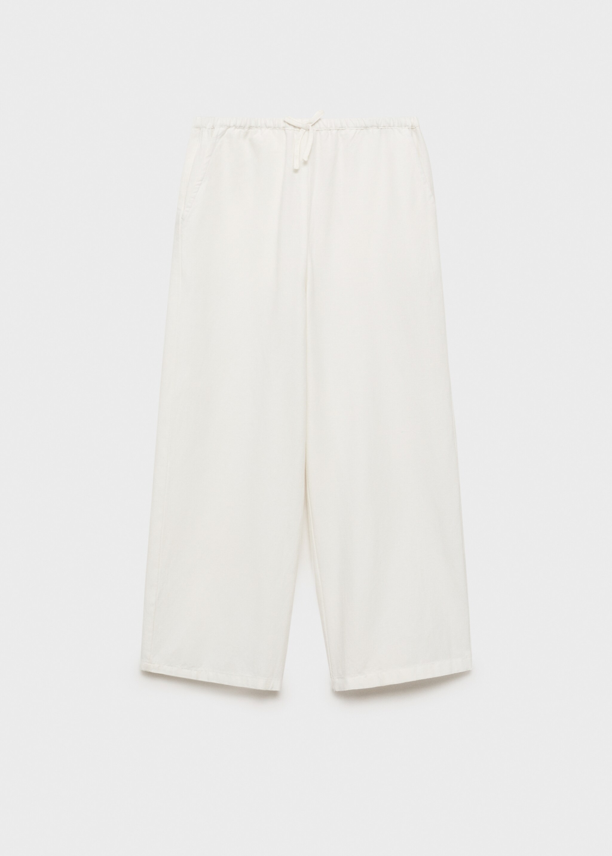 Pantalón lino algodón - Artículo sin modelo, Blanco. Ref: 87097161-00.