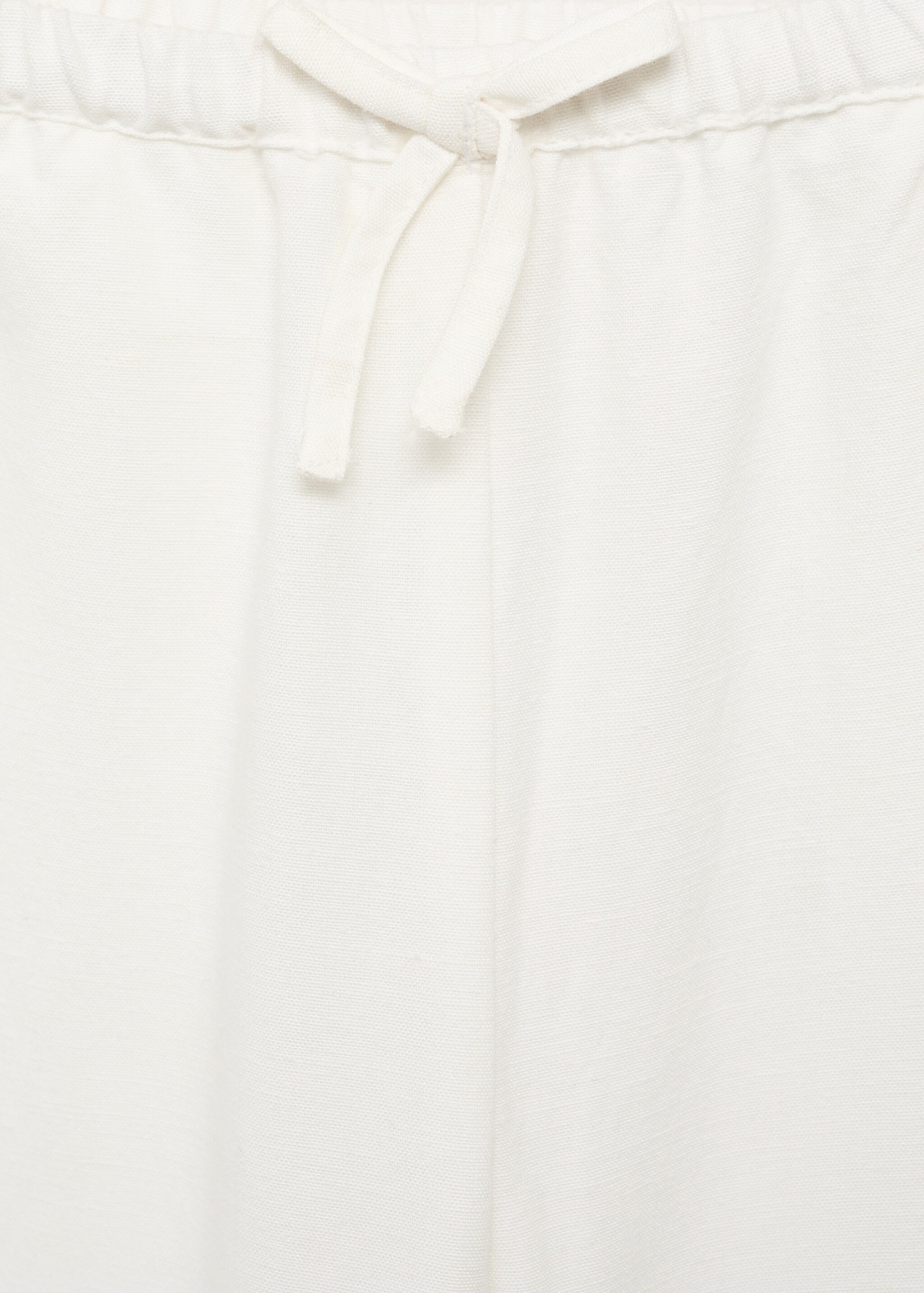 Pantalón lino algodón - Detalle del artículo 8, Blanco. Ref: 87097161-00.