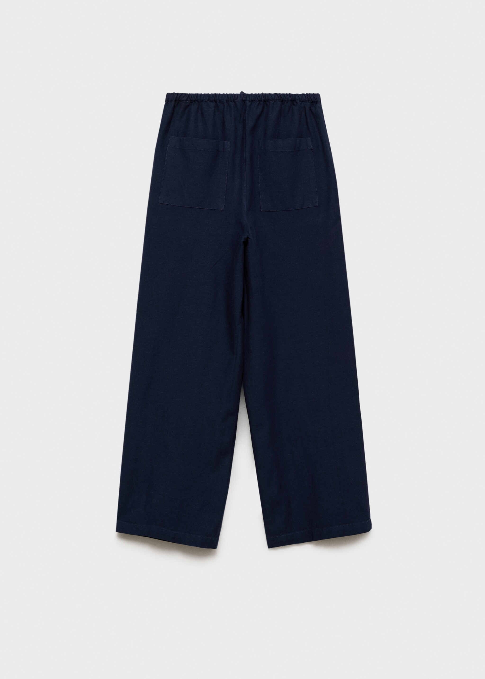 Byxa linne bomull - Artikelns baksida, Navy blå. Ref: 87097161-00.