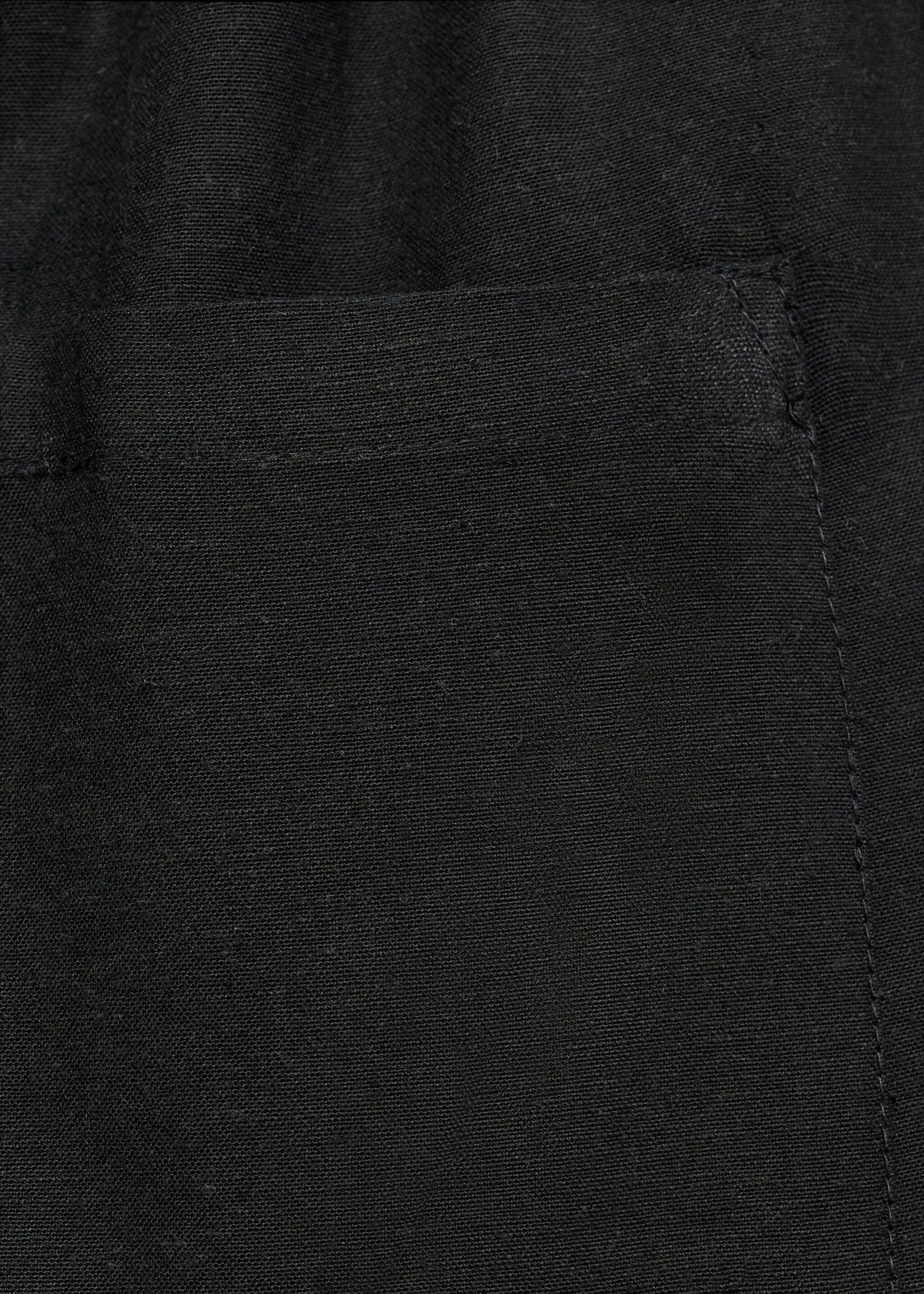 Byxa linne bomull - Detaljer om artikeln 8, Svart. Ref: 87097161-00.