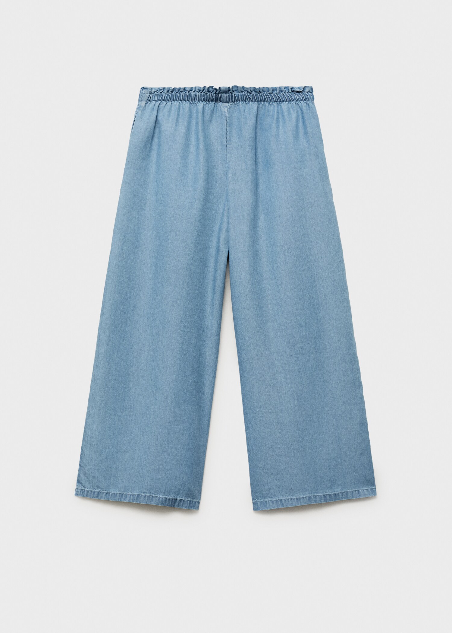 Gerade, fließende Hose mit Schleife - Rückseite des Artikels