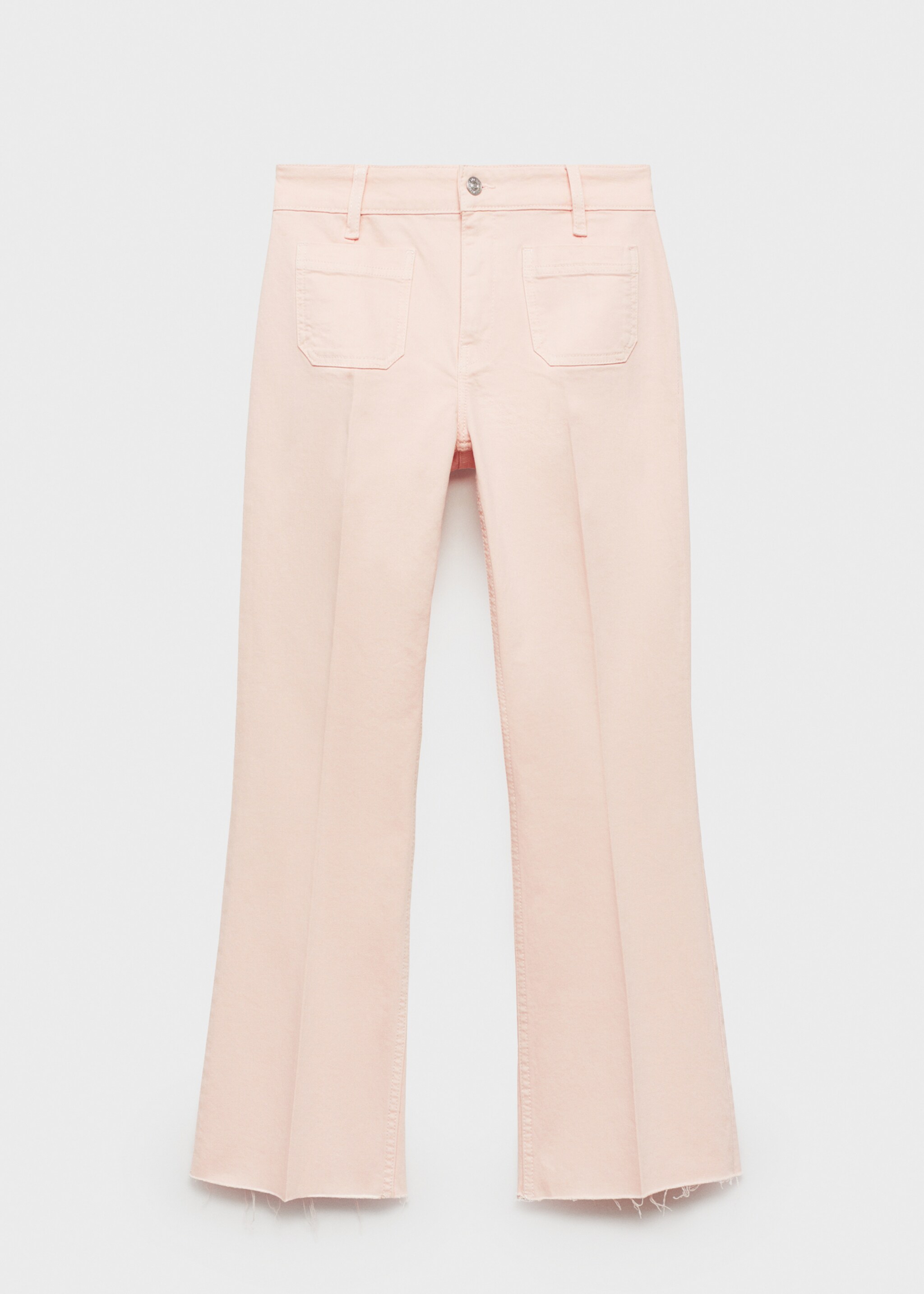 Flared cropped jeans with pockets - Article without model, Pink. Ref: 87097168-00.
