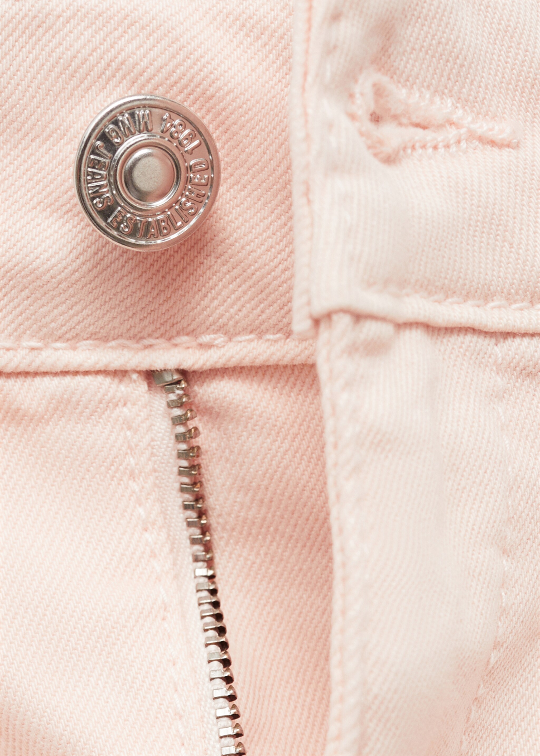 Flared cropped jeans with pockets - Details of the article 8, Pink. Ref: 87097168-00.