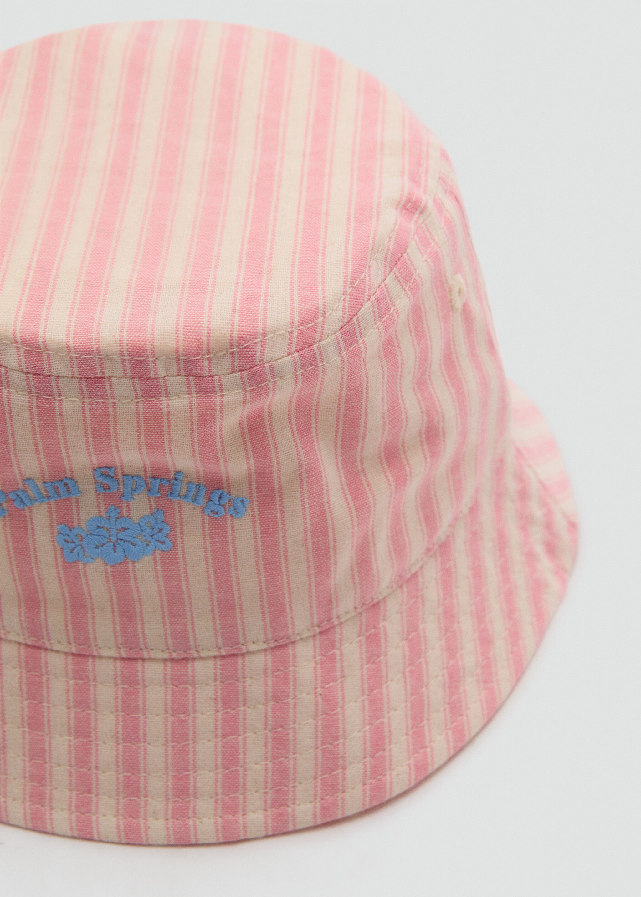 Striped bucket hat - Medium plane, Pink. Ref: 87097169-00.
